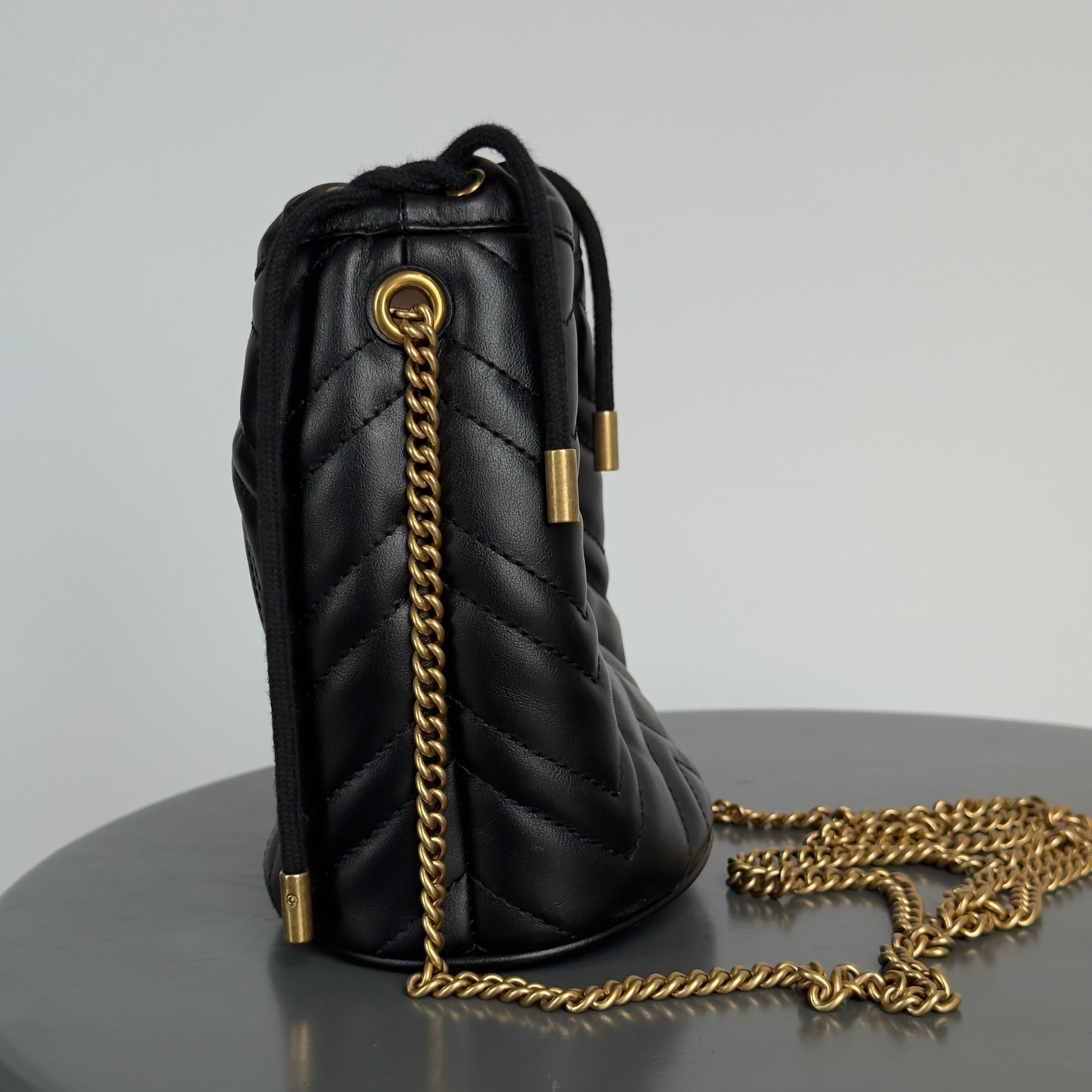 Gucci Mini Black Bucket Bag - Queen May