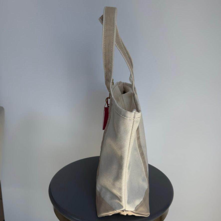 Embroidered Cape May Medium Canvas Boat Tote x Freshwater Curated Goods Bag Charms - Queen May