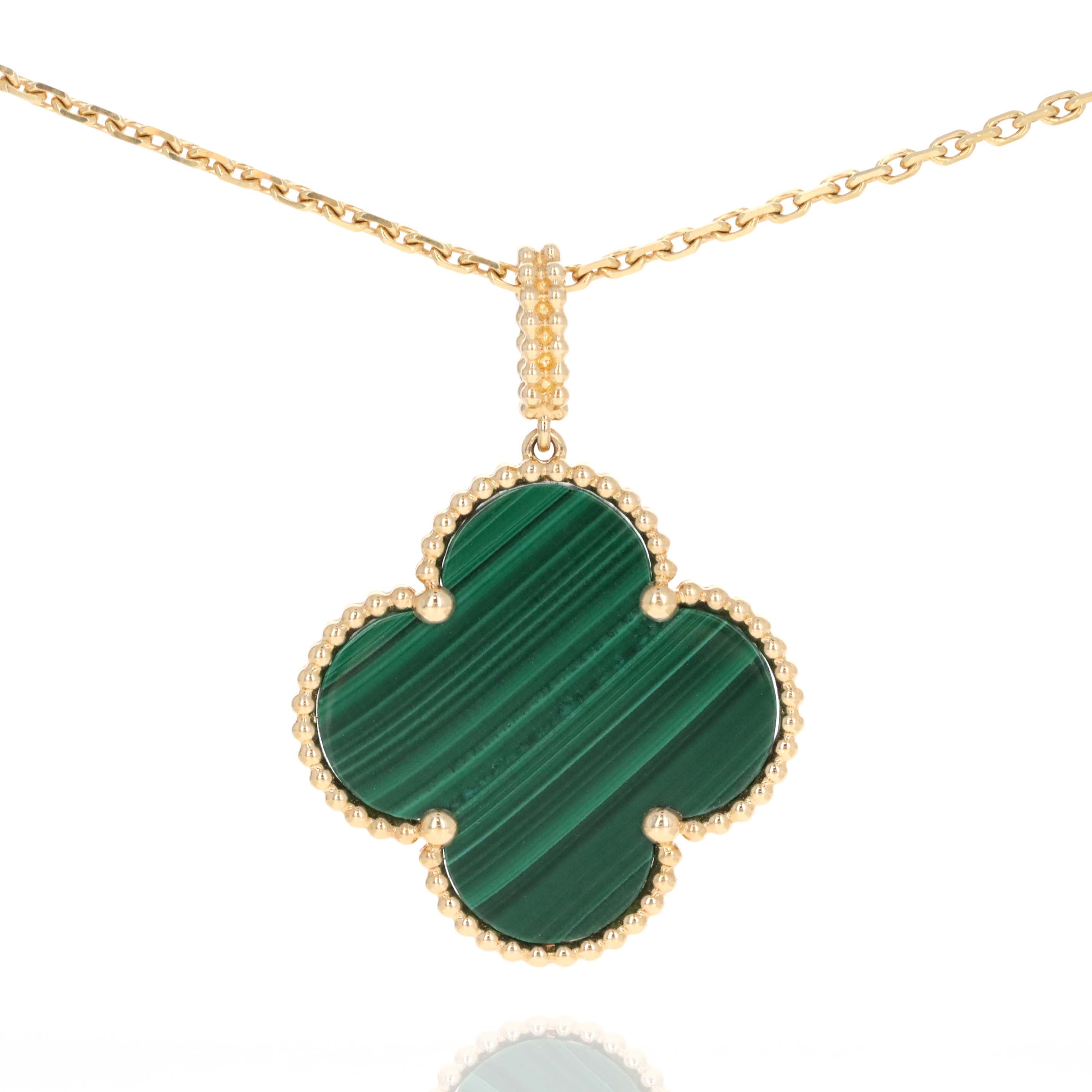 Van Cleef & Arpels Magic Alhambra Long Necklace One Motif Malachite - Queen May