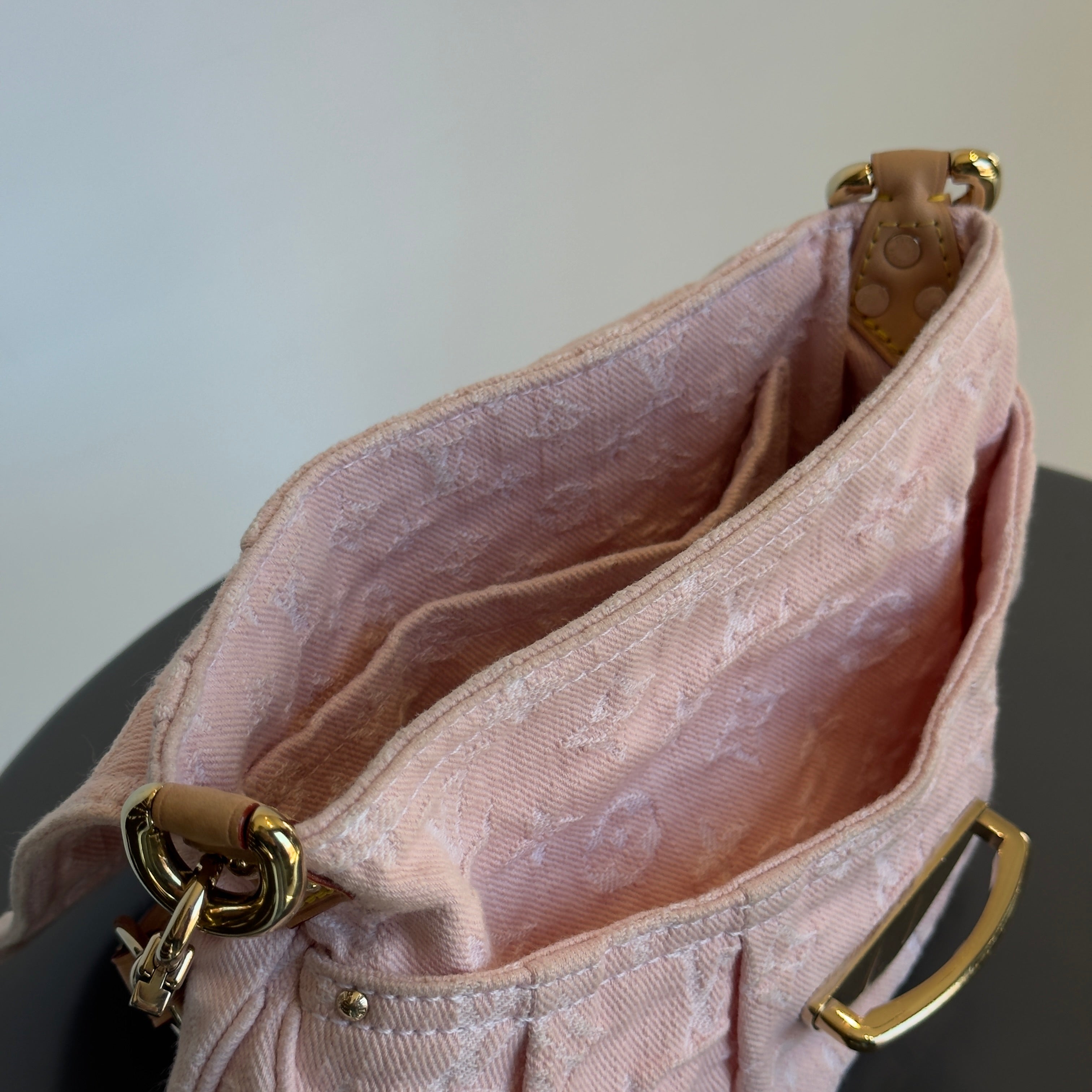 Louis Vuitton Pink Sunset Denim Monogram Bag - Queen May