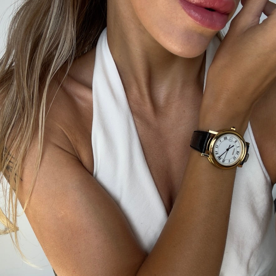 Vintage Gucci 1990s Round Watch - Queen May