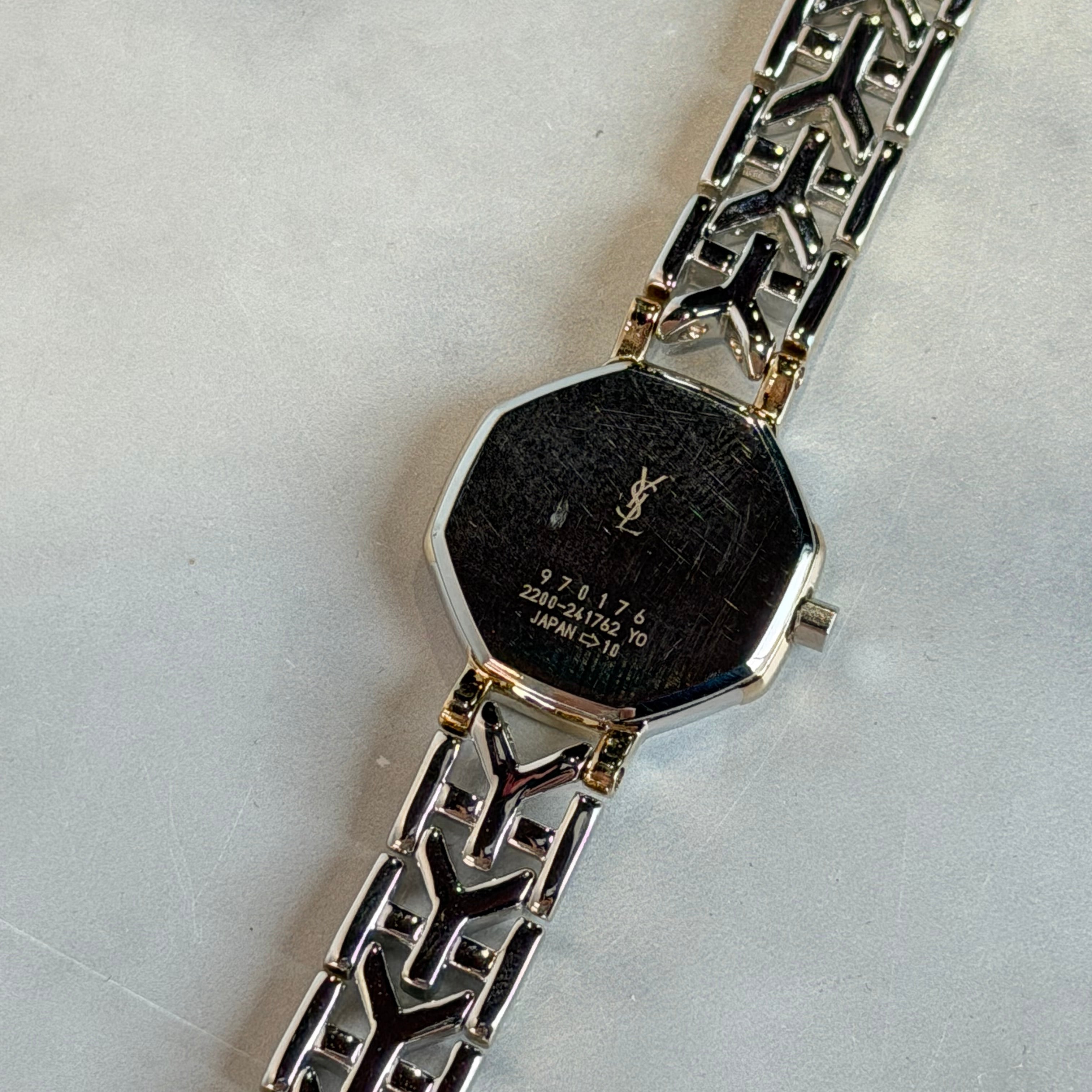 YSL octagon Watch with extra links