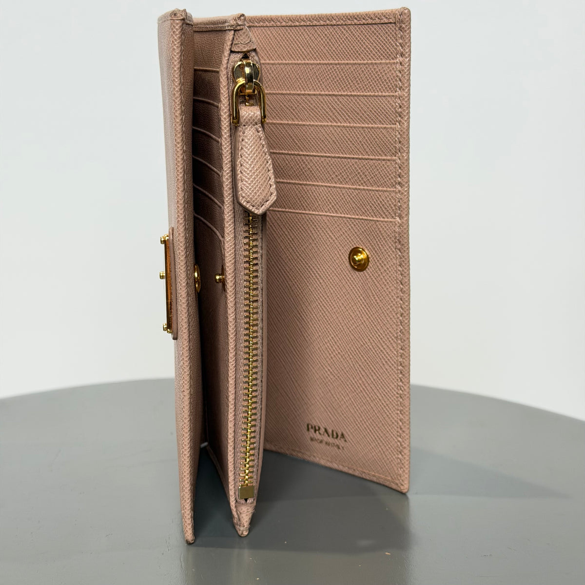 Prada Saffiano Wallet Beige