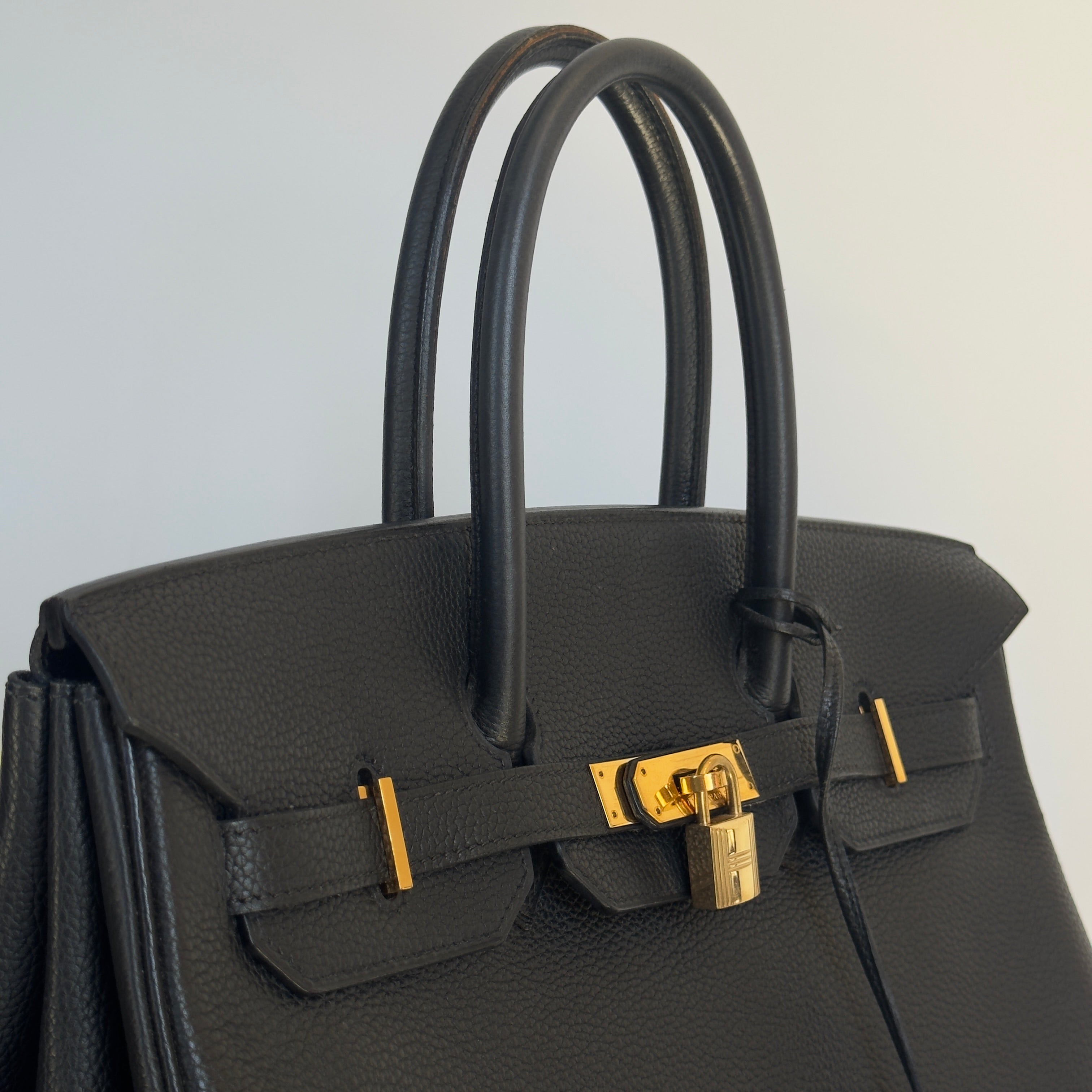 Hermes 2004 Birkin 35 Togo Leather Black With Gold Hardware - Queen May