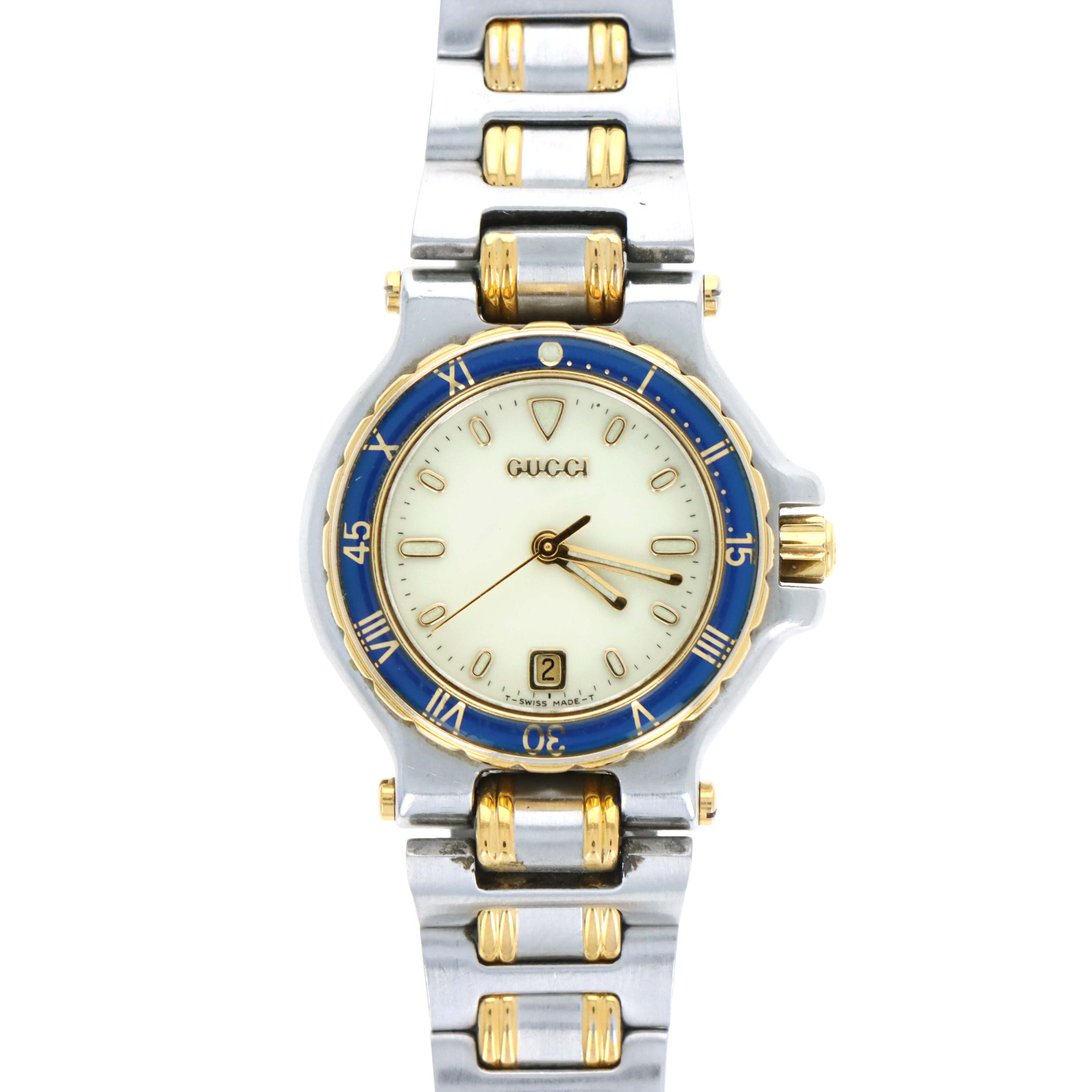 Vintage Gucci 9700L Two-Tone Ladies Diver Watch - Queen May