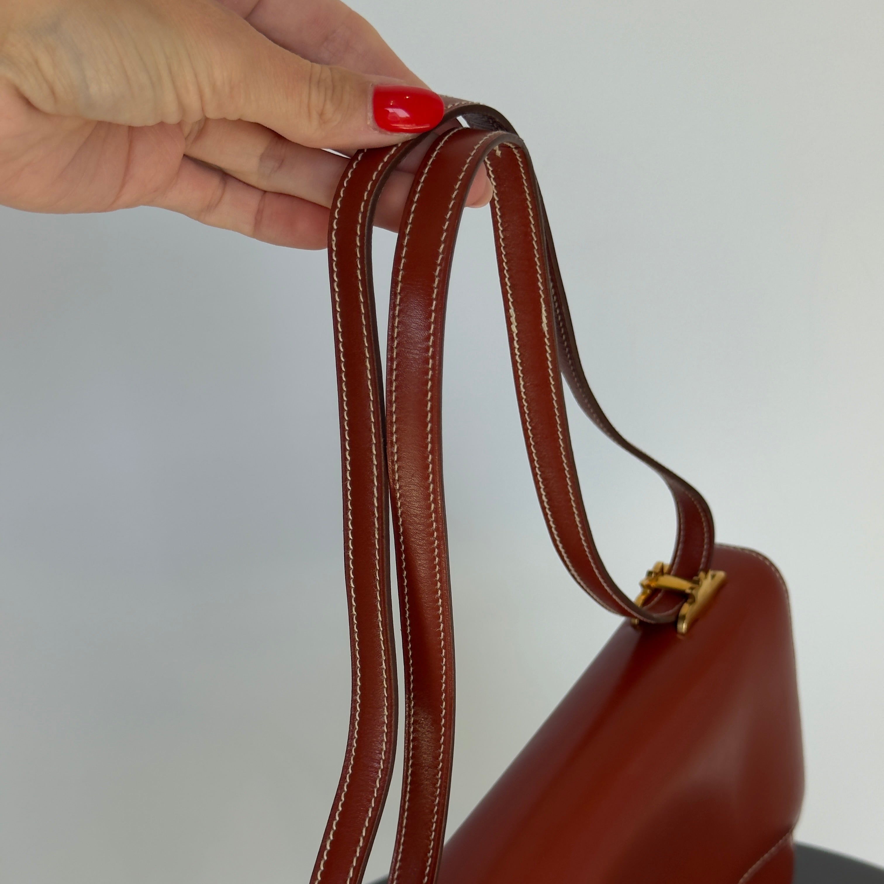 Hermes Rare 1988 Palm Tree Shoulder Bag