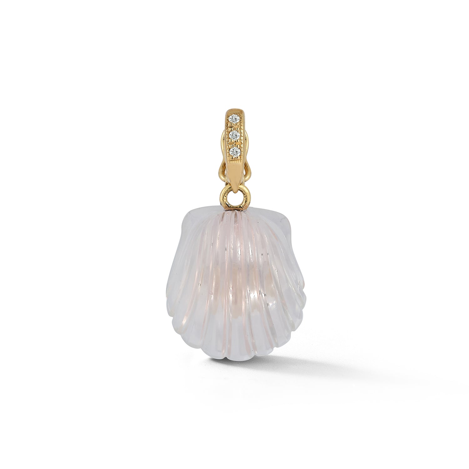 Renna Dream Shell Pendant - Rose Quartz