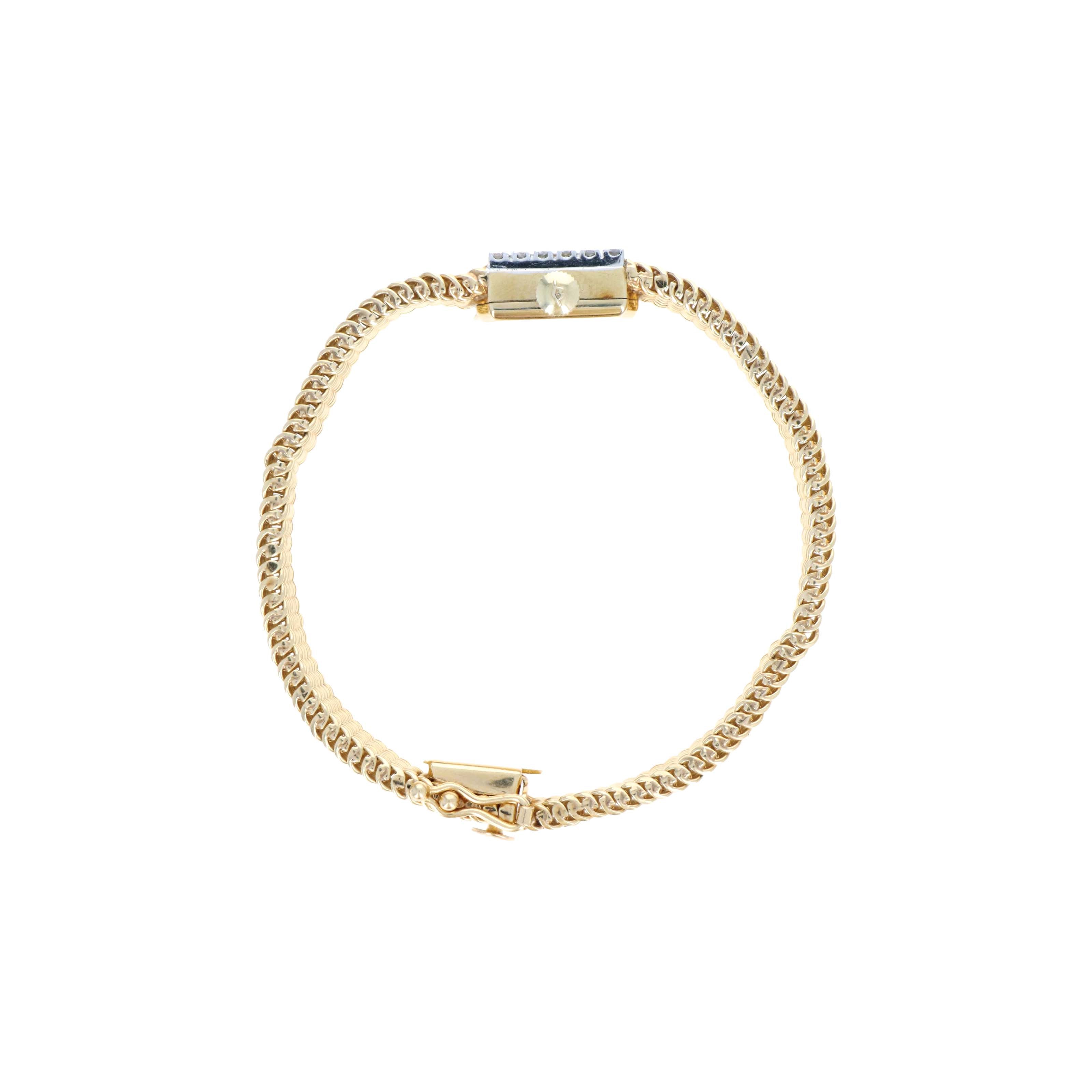 Vintage 14K Yellow Gold Movado Diamond Watch