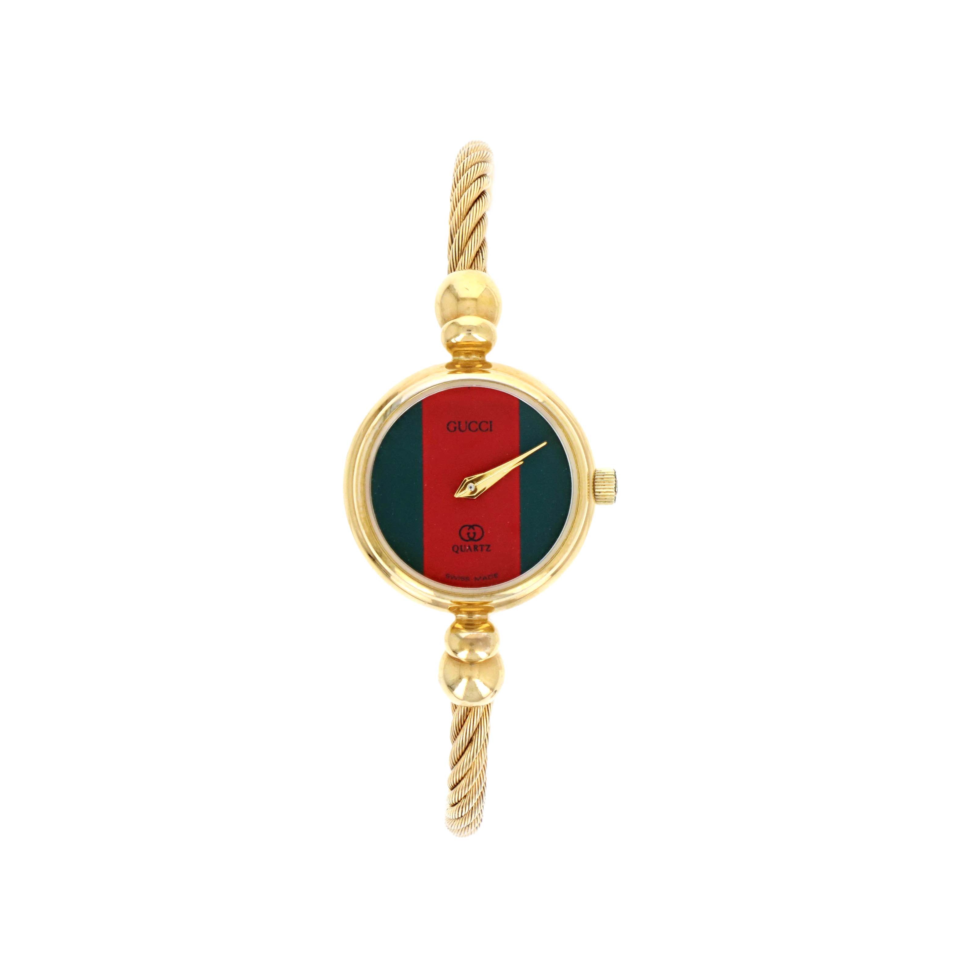 Gucci Red and Green 20mm Rope Bangle Watch - Queen May