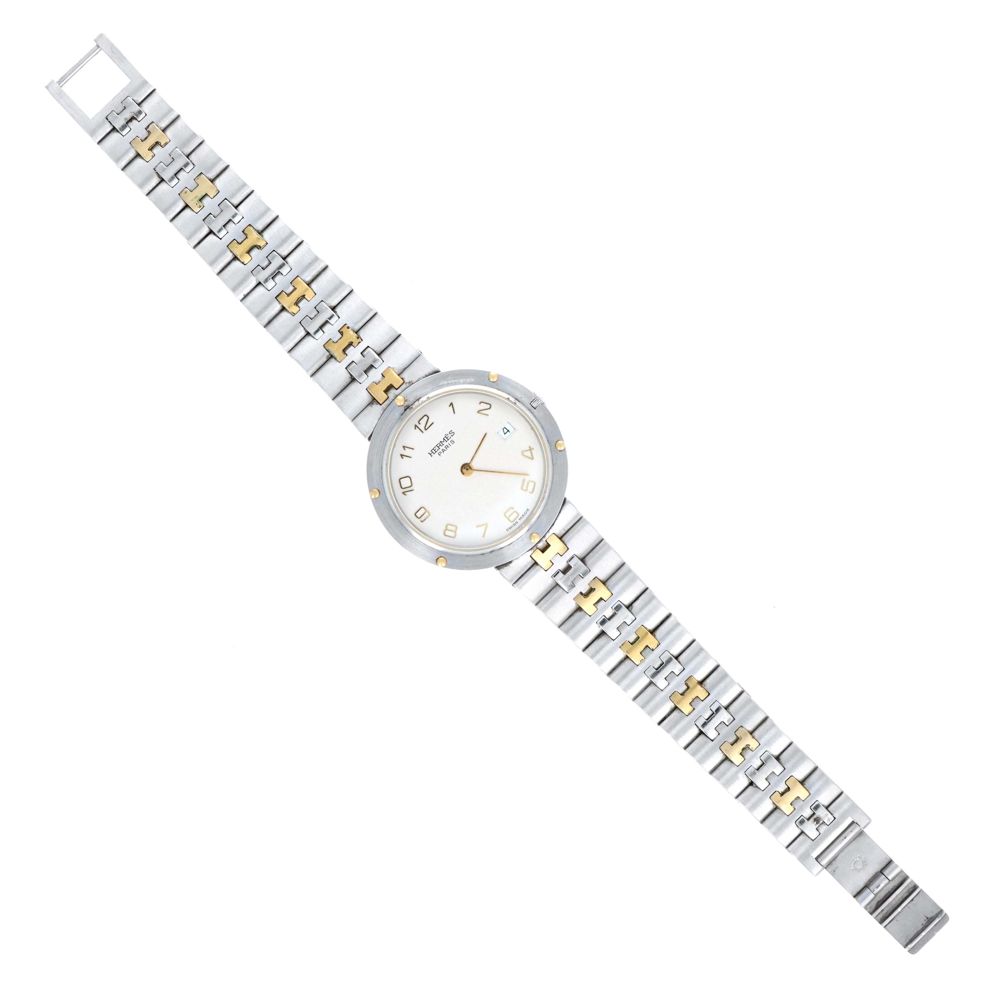 Hermes Two-Tone Clipper Watch with Box and Papers - Queen May
