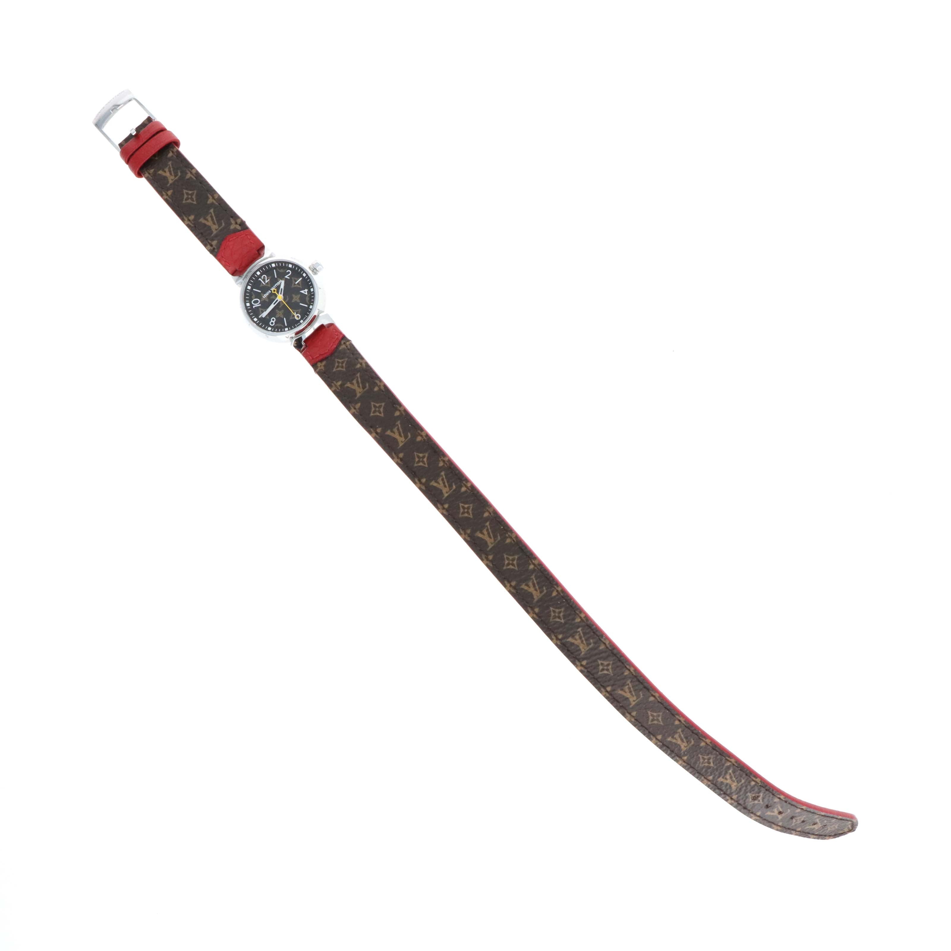Louis Vuitton Tambour Monogram Quartz Model QA070 - Queen May