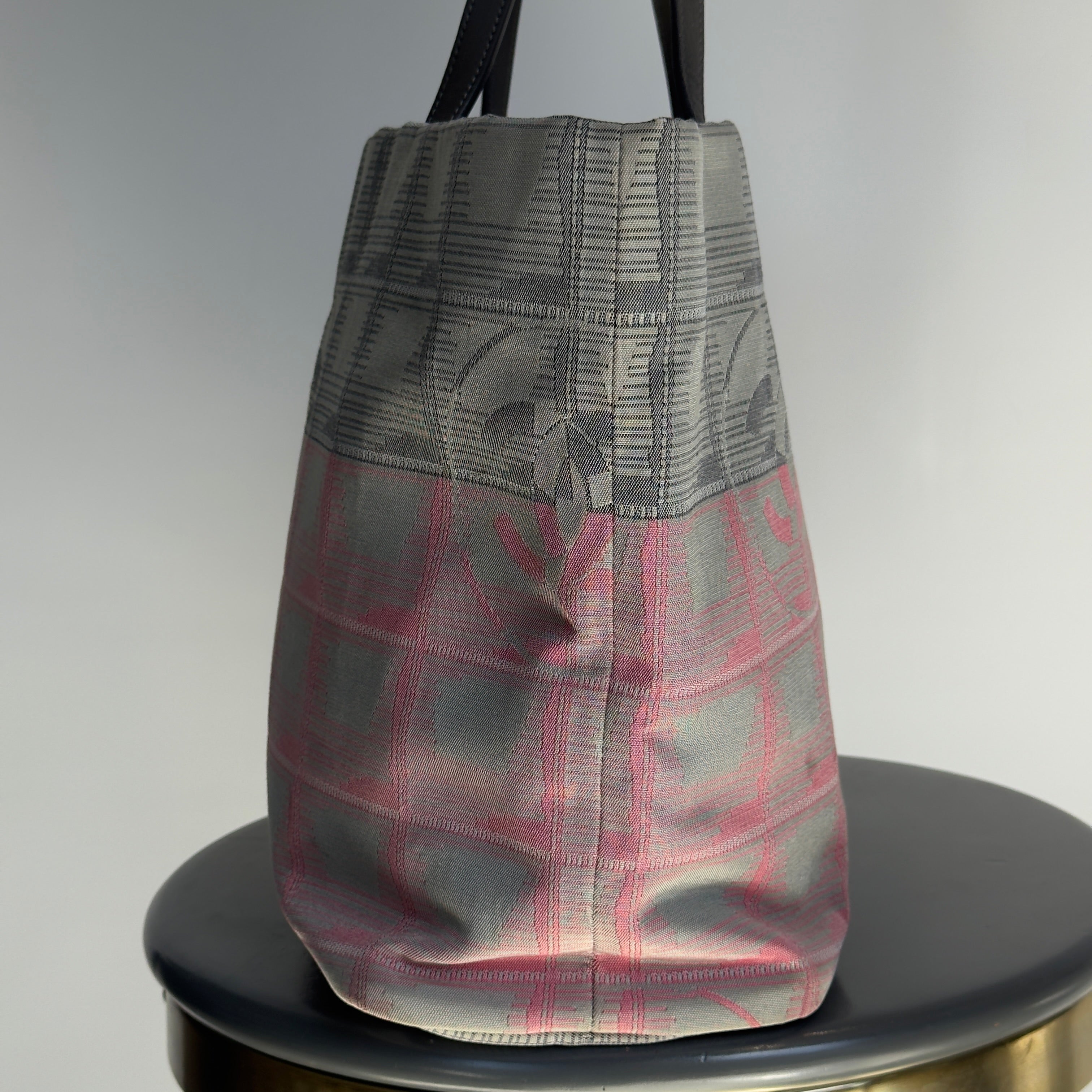 Chanel Travel Line Pink and Grey Canvas Tote Bag - Queen May