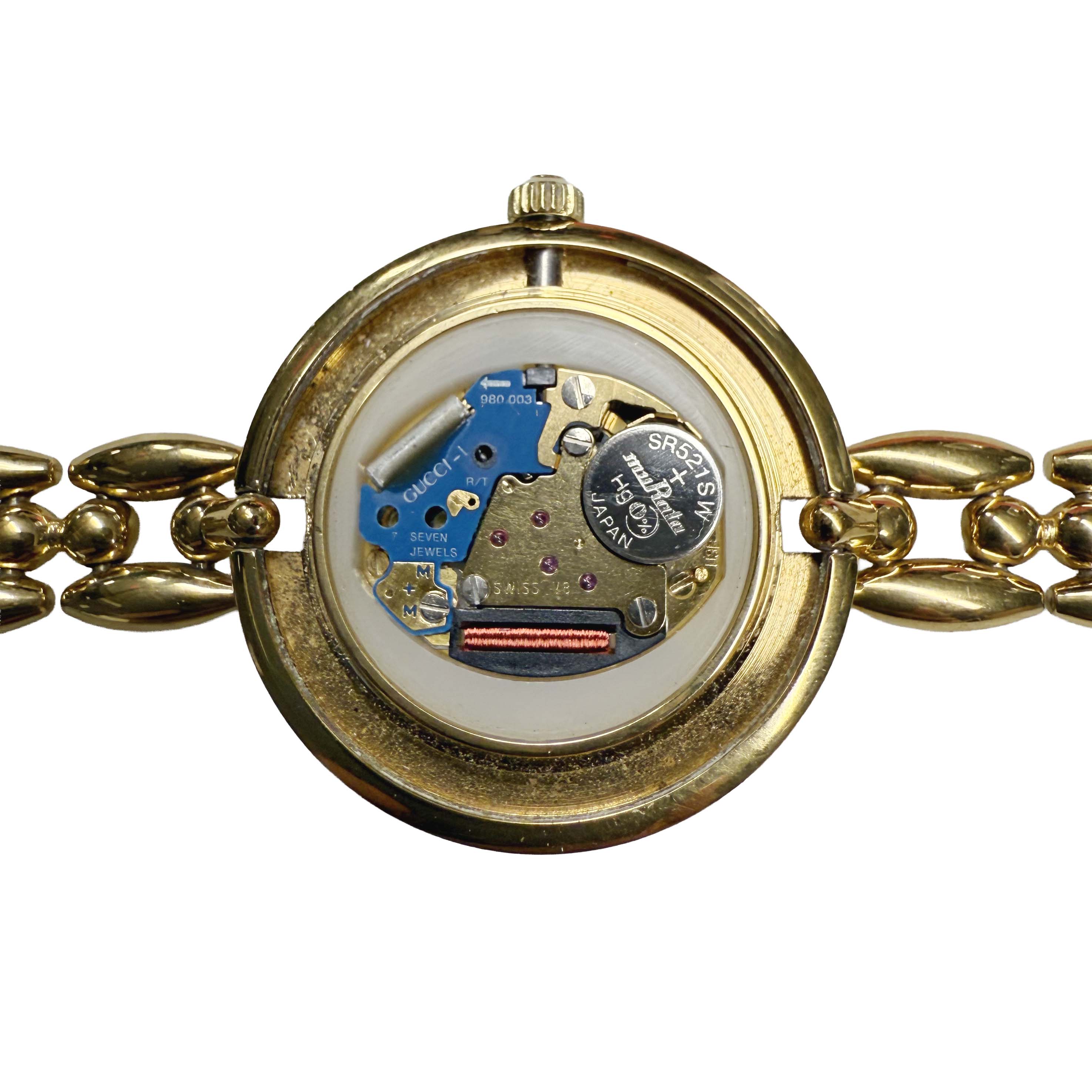 Vintage Gucci Interchangeable Bezel Link Bracelet Watch #11 - Queen May