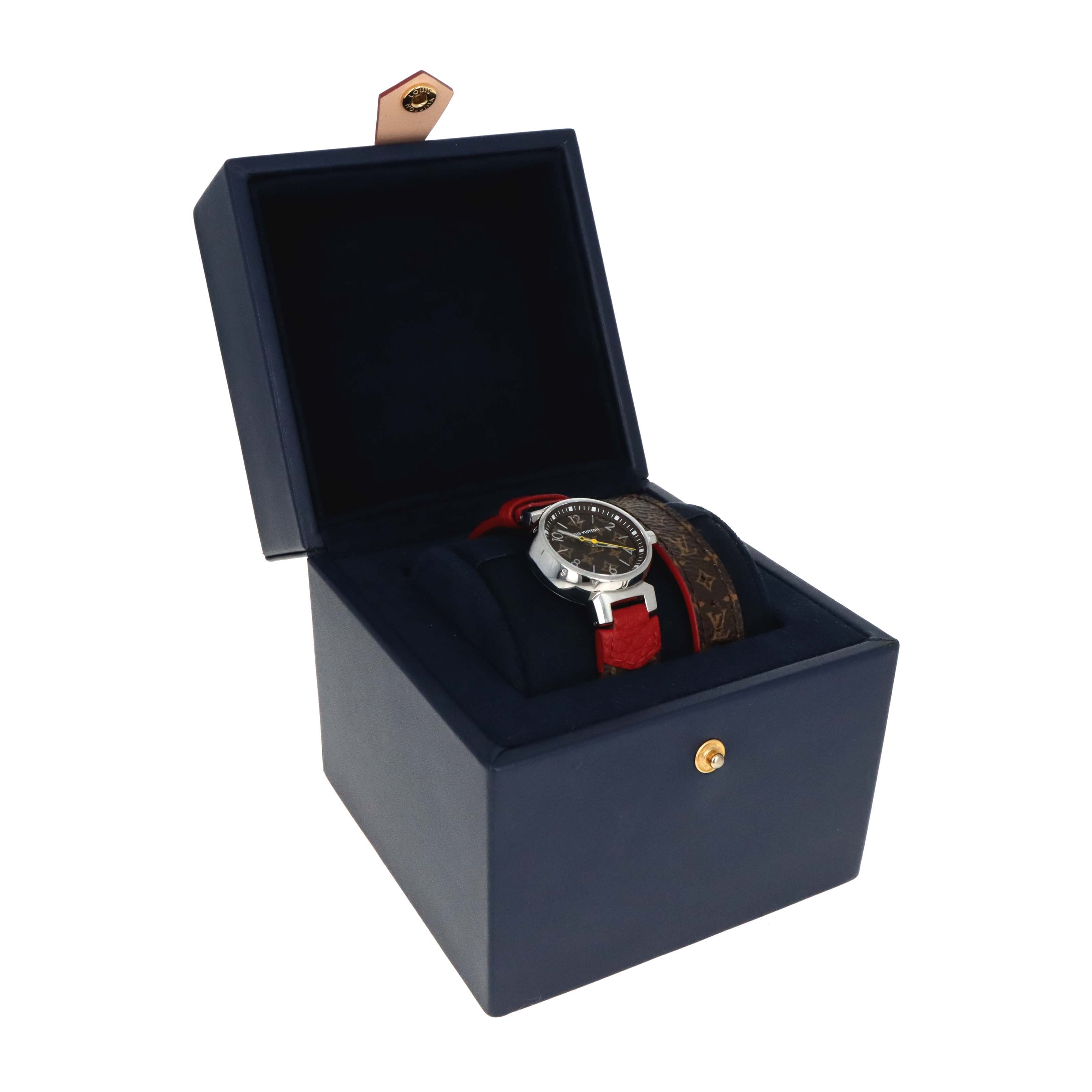 Louis Vuitton Tambour Monogram Quartz Model QA070 - Queen May