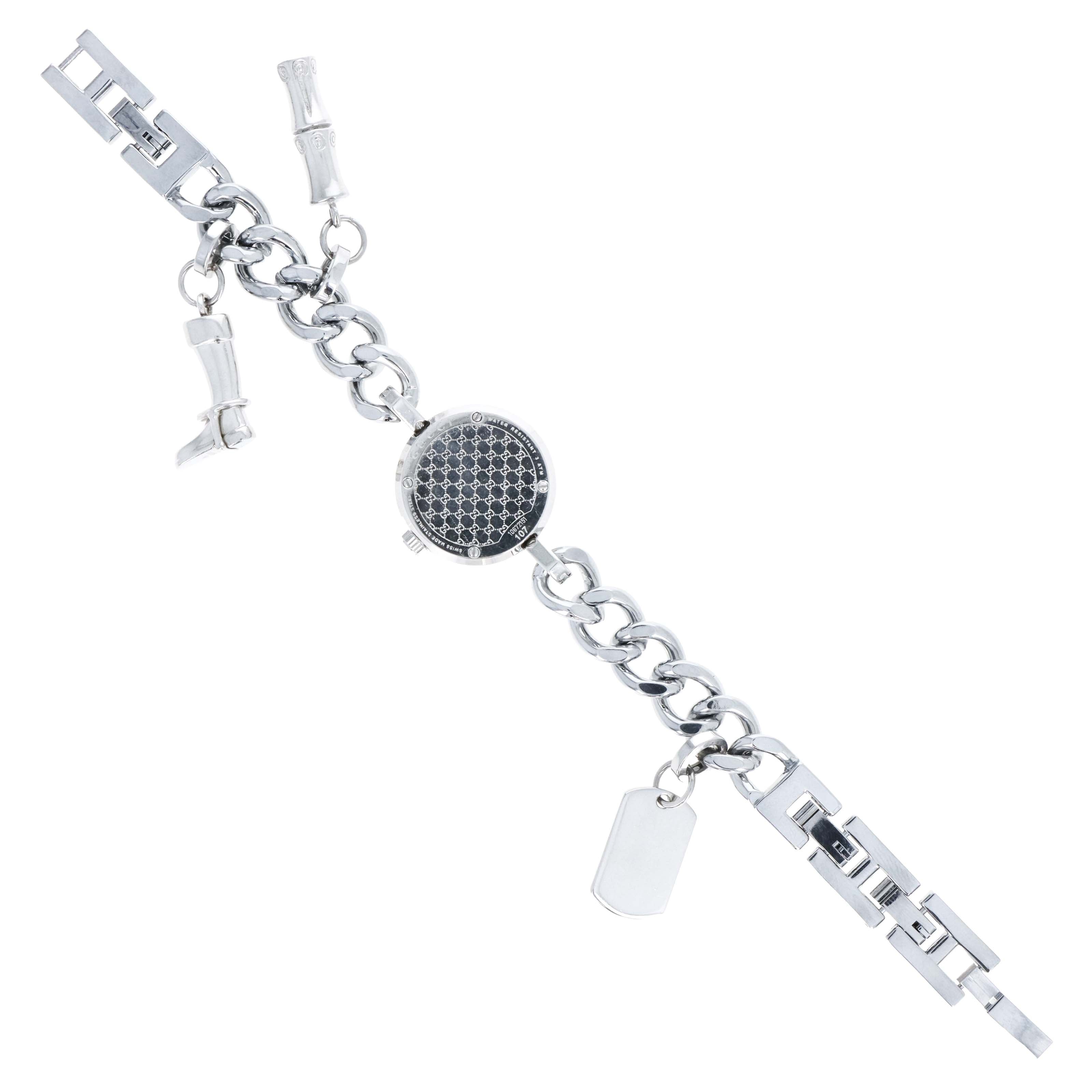 Gucci 107 G Face Charm Bracelet Watch - Queen May