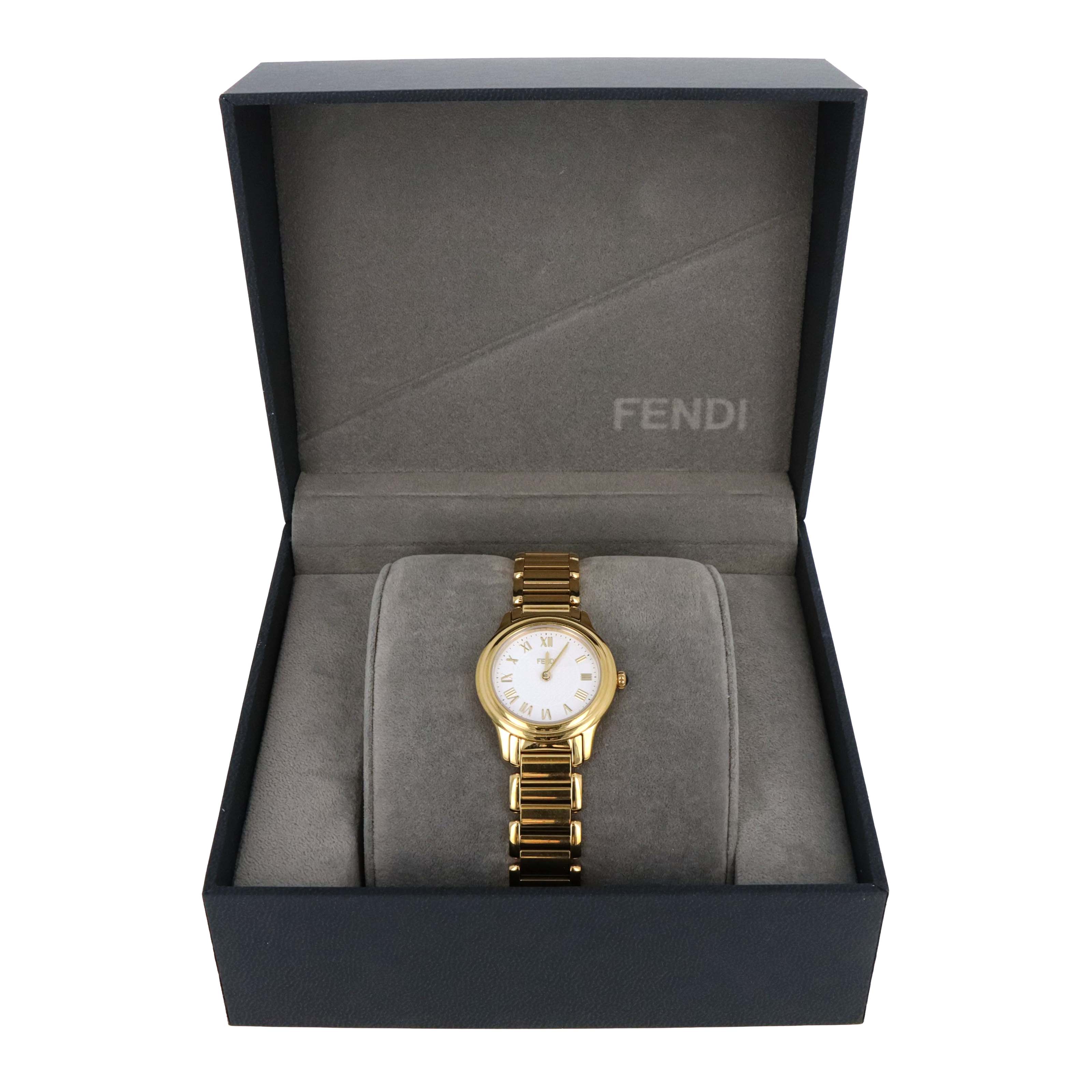 Fendi Classico Round 25000L Gold Plated Ladies Watch - Queen May