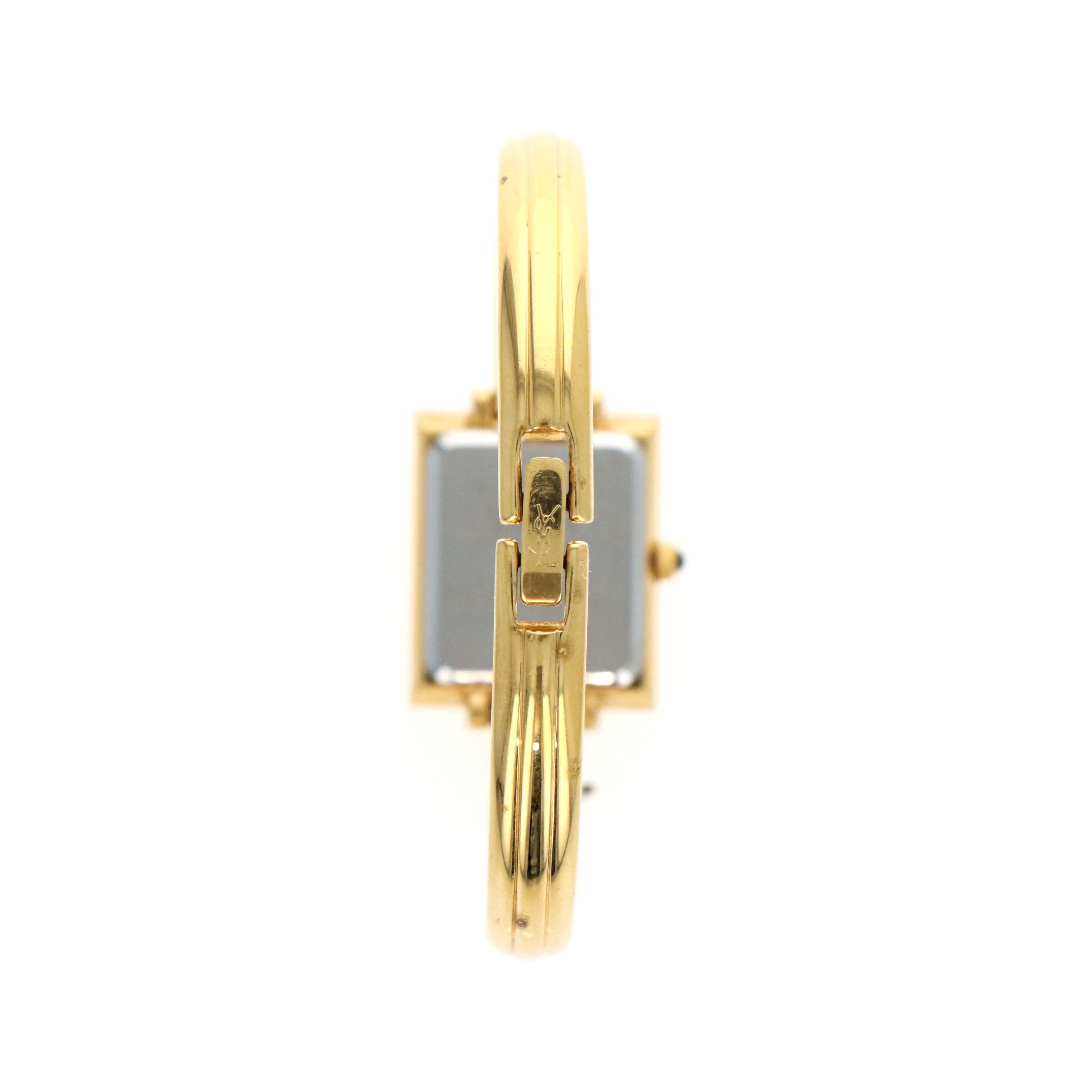 Yves Saint Laurent Champagne Logo Dial Watch - Queen May