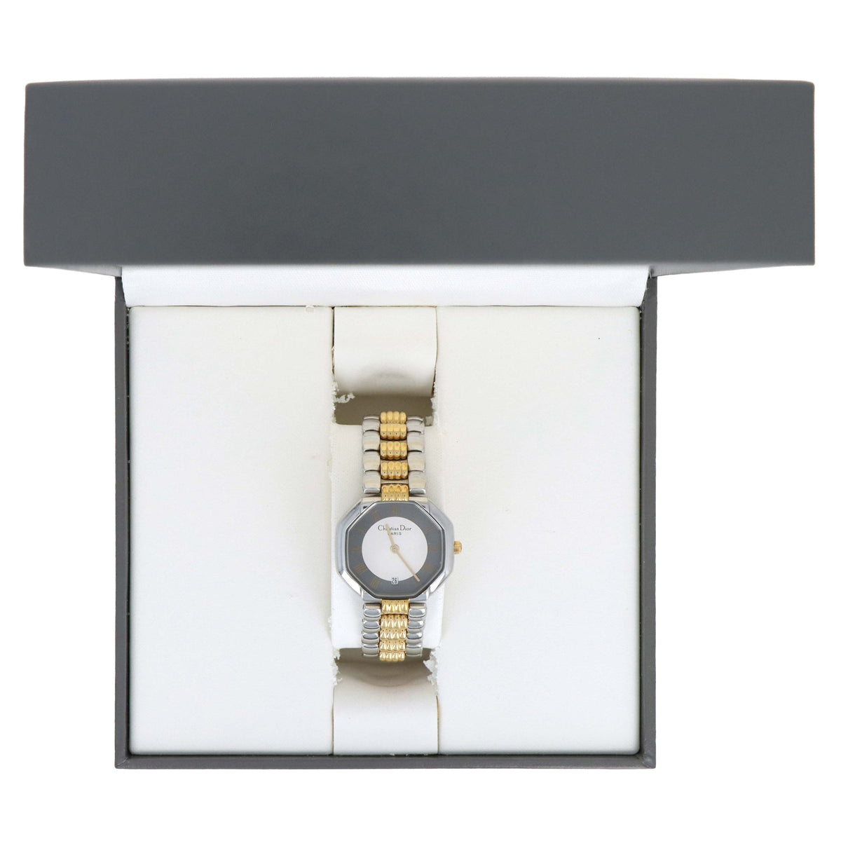 Christian Dior Two Tone Octagon Watch