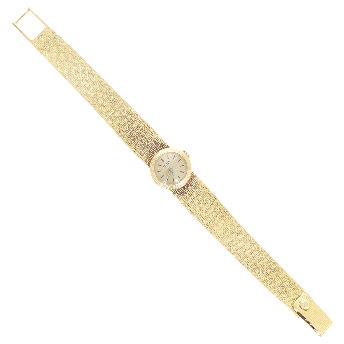 Patek Philippe Reference 3306/23 18K Yellow Gold Hobnail Bezel Ladies Vintage Watch