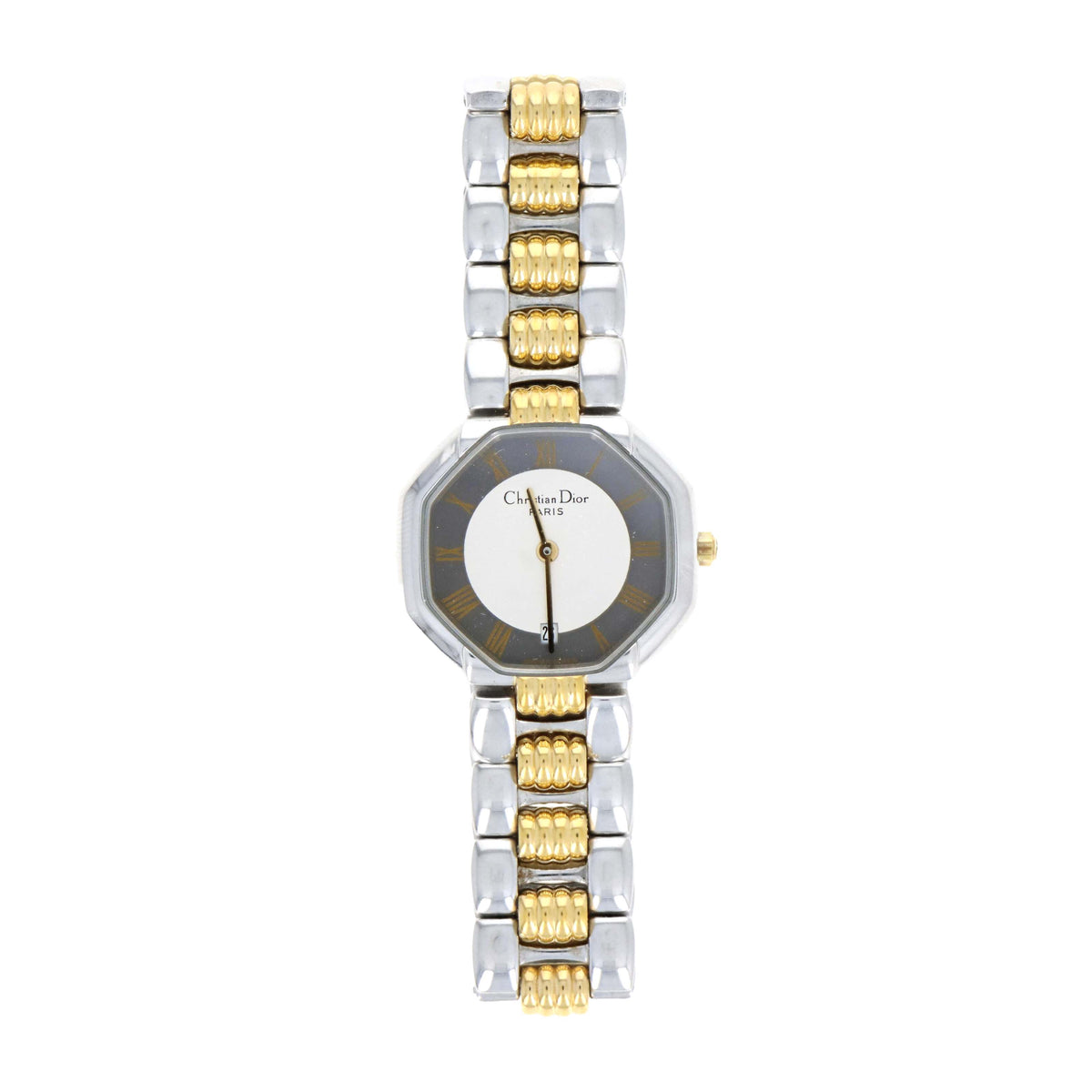 Christian Dior Two Tone Octagon Watch