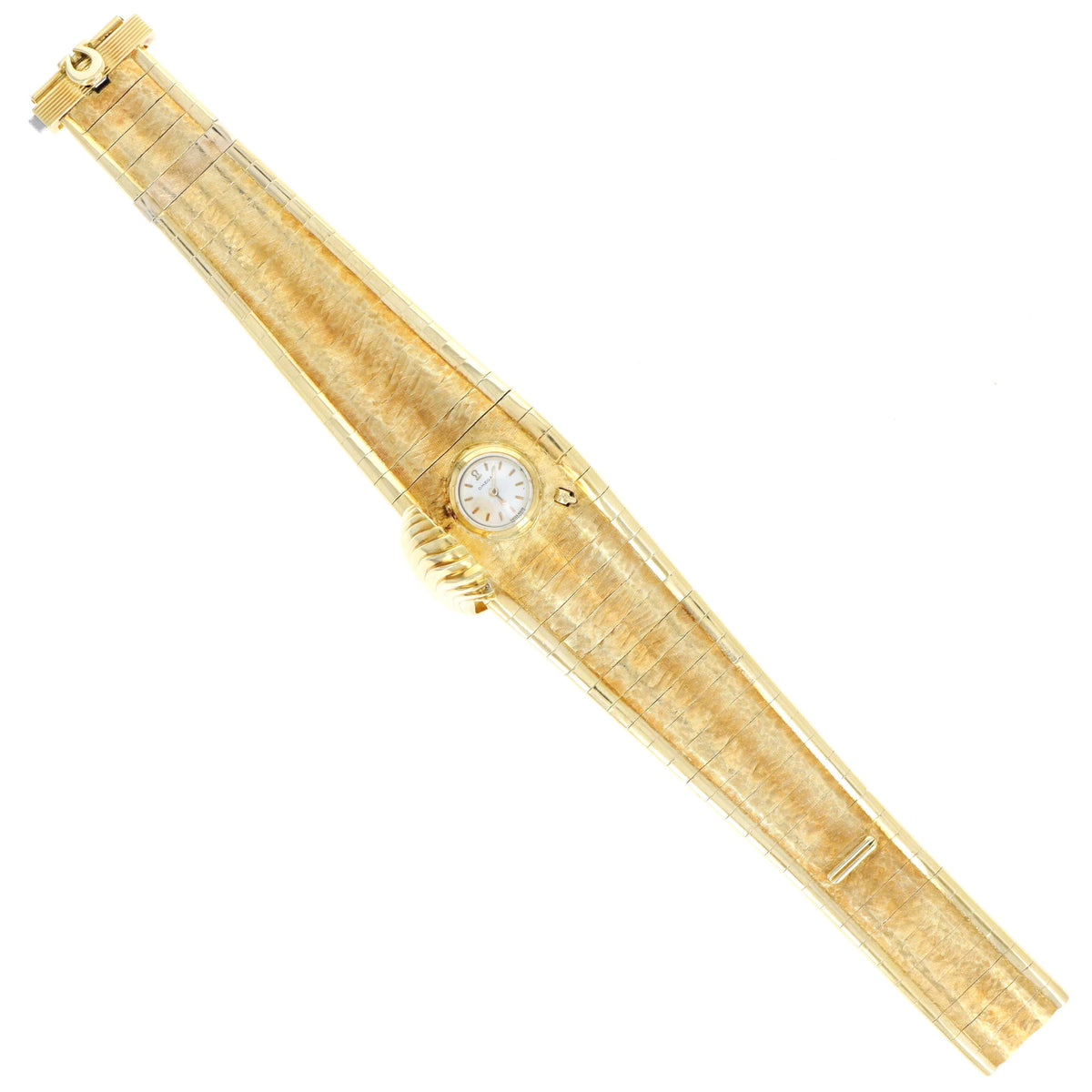 Vintage 18K Yellow Gold Omega Lidded Mechanical Movement Back Winding Watch - Queen May