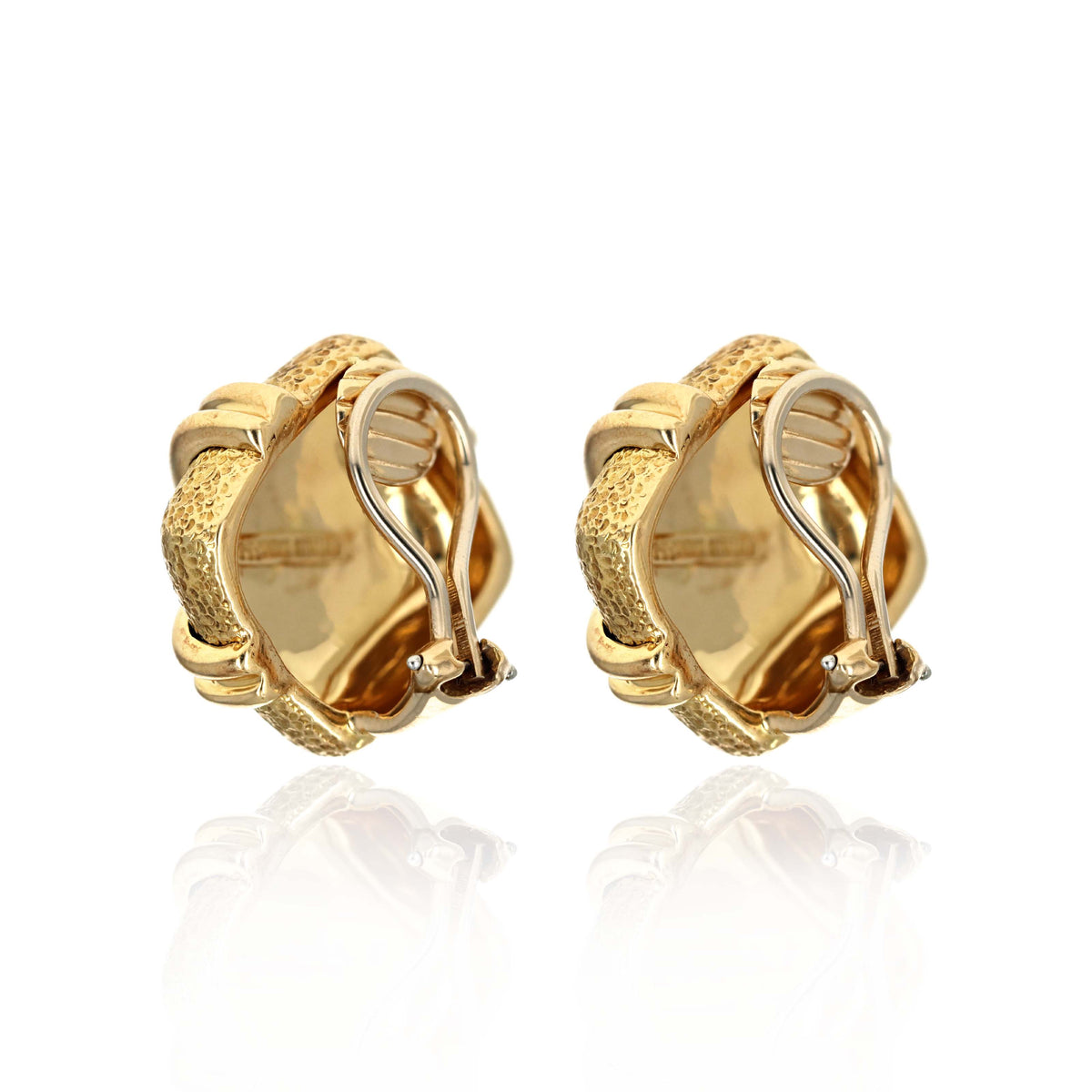 Valentin Magro 18K Yellow Gold Cross Strapped Clip On Earrings