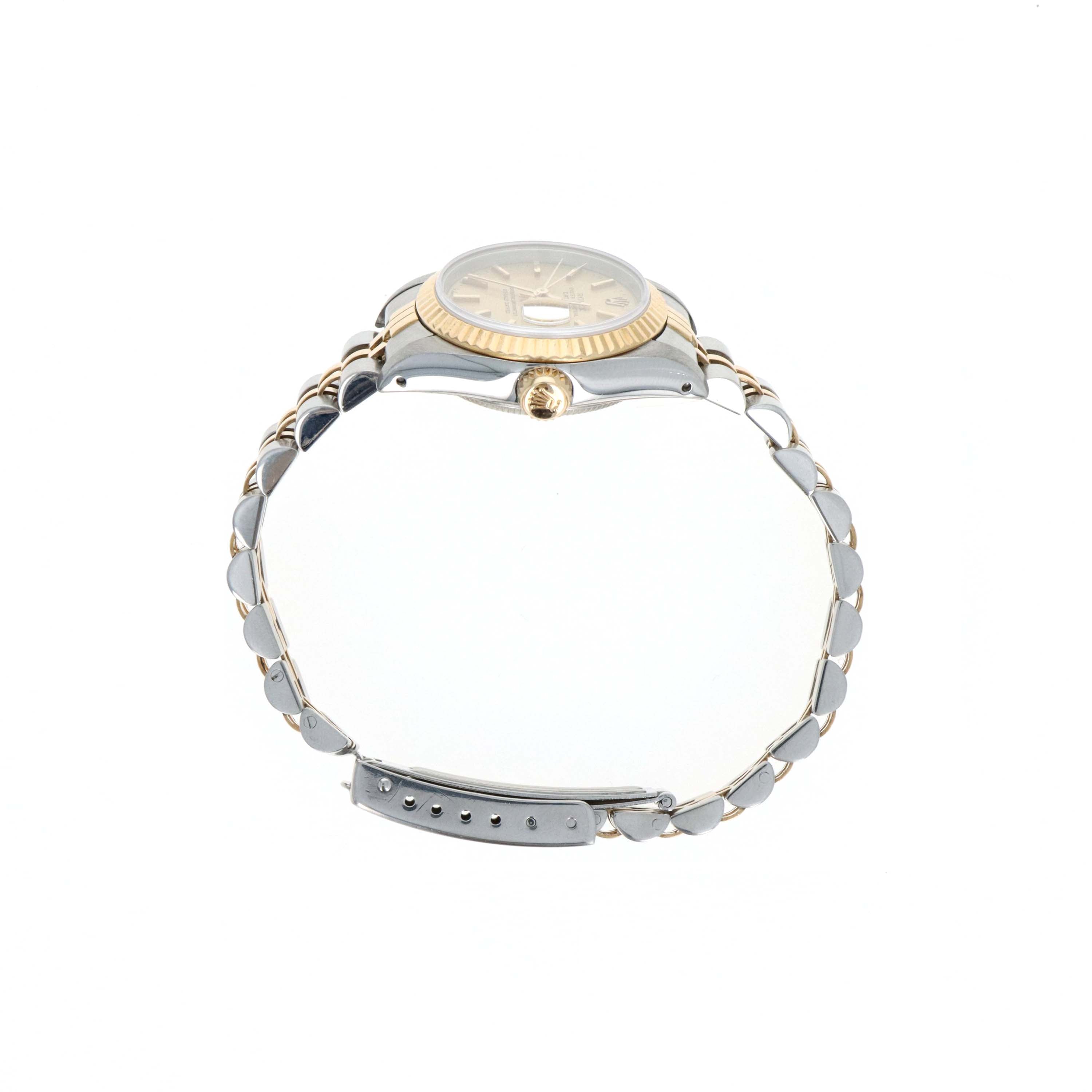 Rolex Datejust 26MM Model 69173 Champagne Stick Dial With Rolex Service Card - Queen May