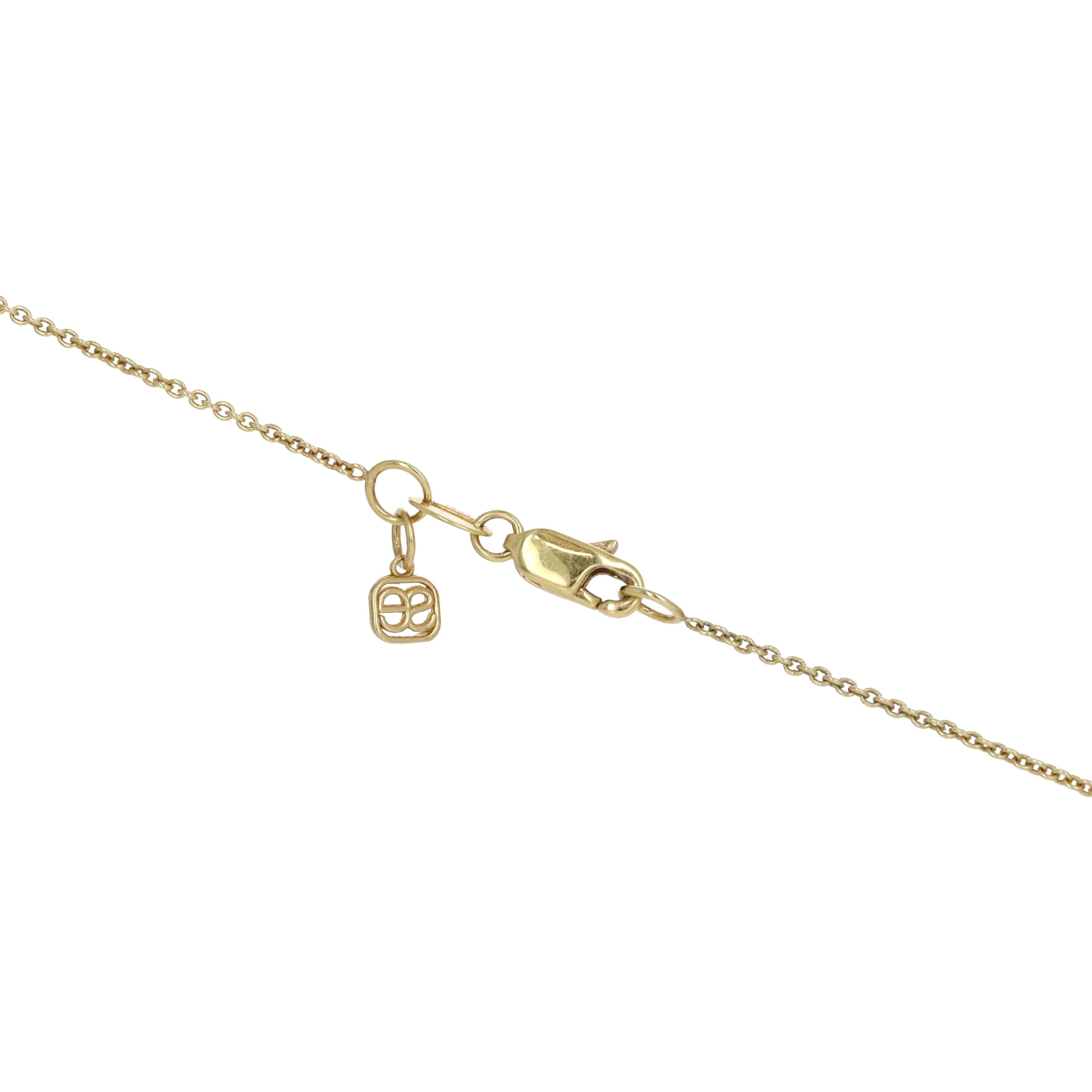 Sydney Evan 14K Yellow Gold Pavé Diamond "Love" Large Pendant Necklace - Queen May