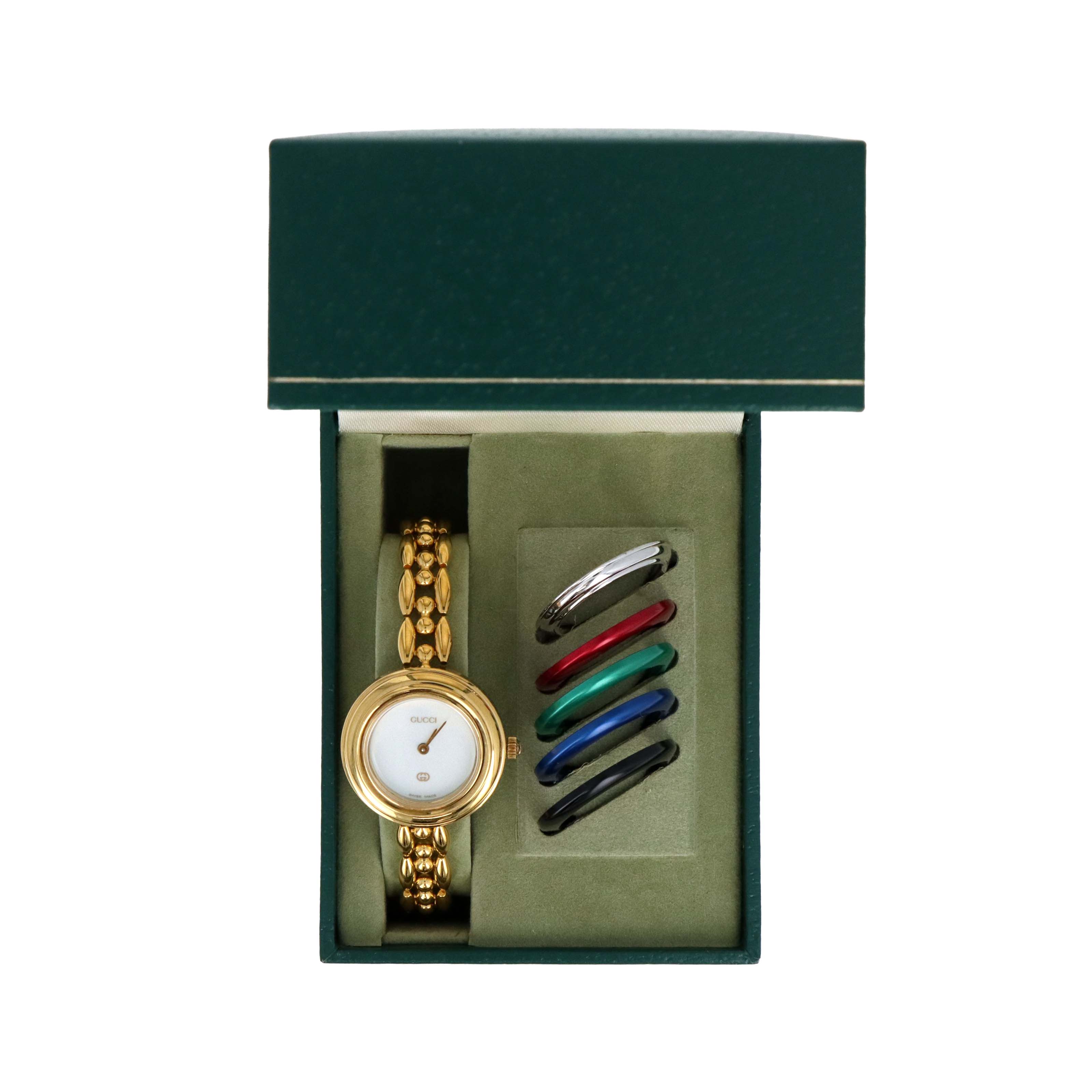 Vintage Gucci Interchangeable Bezel Watch Link Bracelet - Queen May