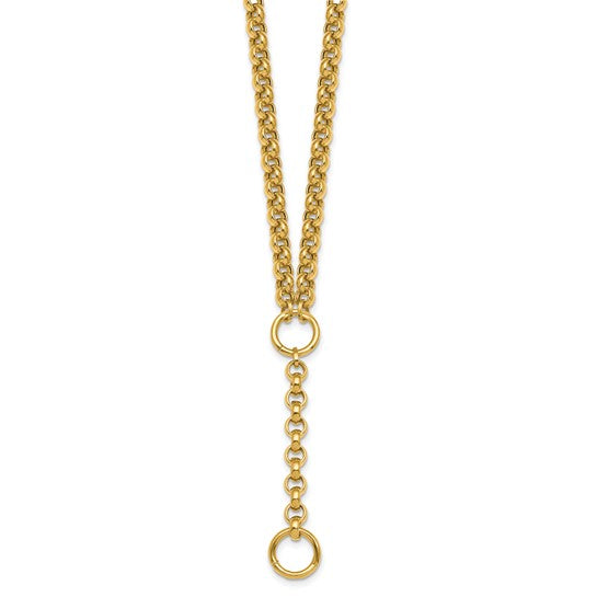 14K Gold Belcher Rolo Chain Adjustable - Queen May