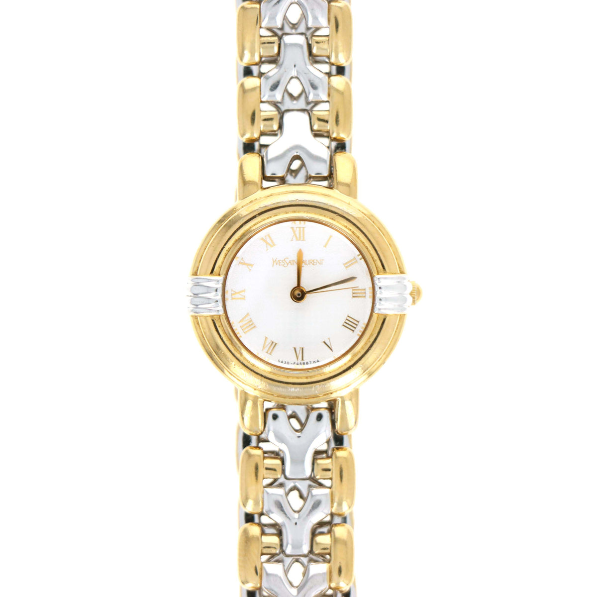 Yves Saint Laurent Two Tone Linen Dial Ladies Watch - Queen May