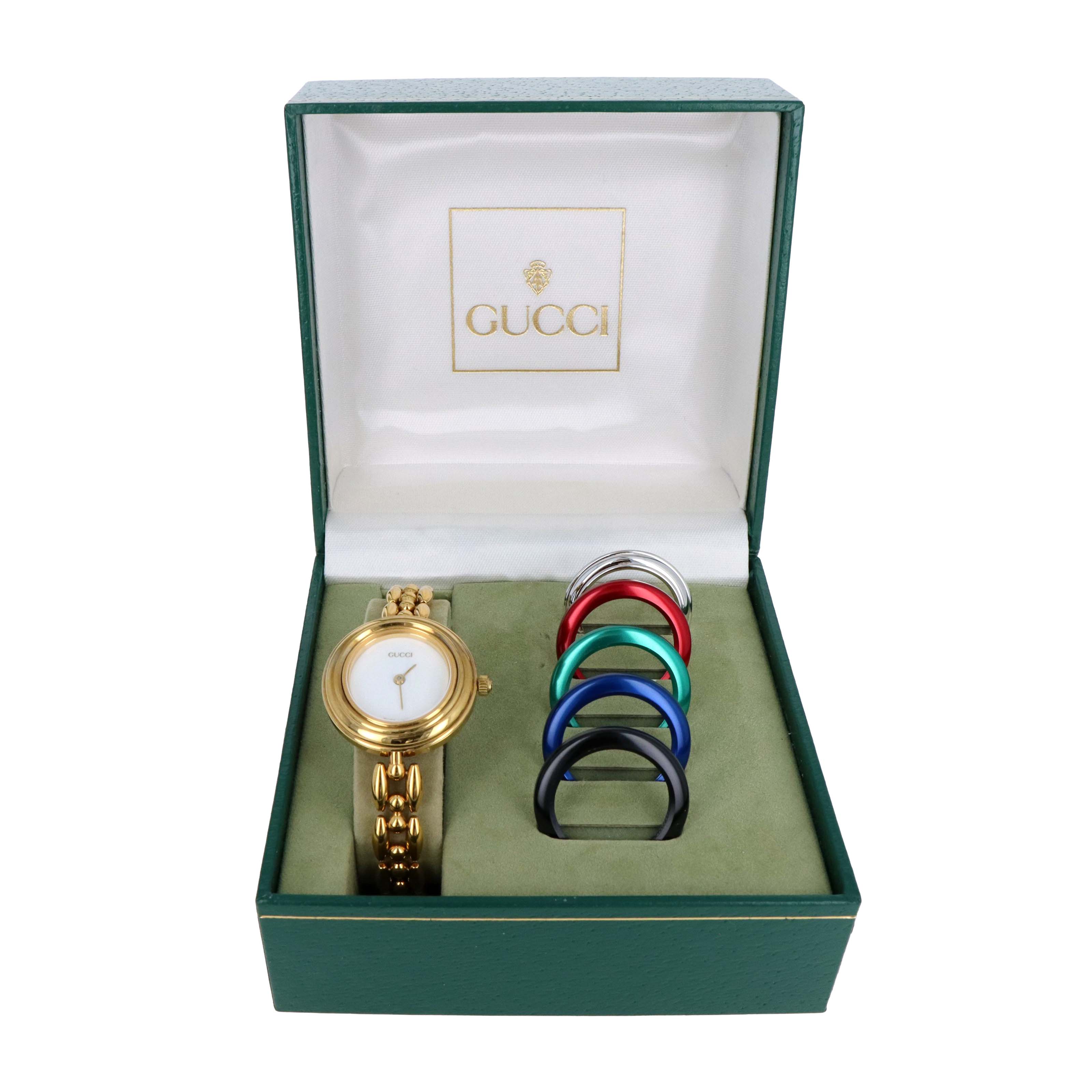 Vintage Gucci Interchangeable Bezel Watch Link Bracelet - Queen May