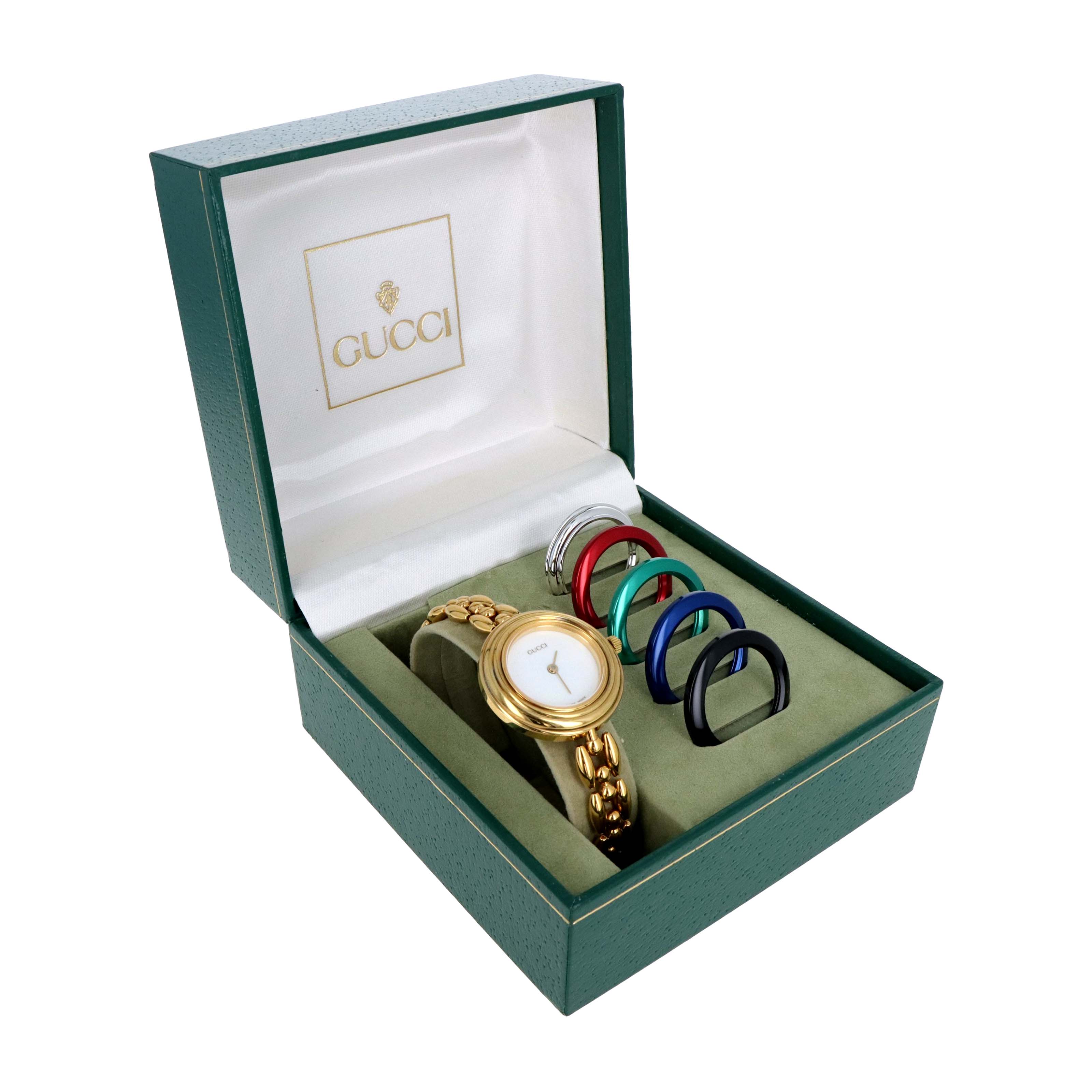 Vintage Gucci Interchangeable Bezel Watch Link Bracelet - Queen May