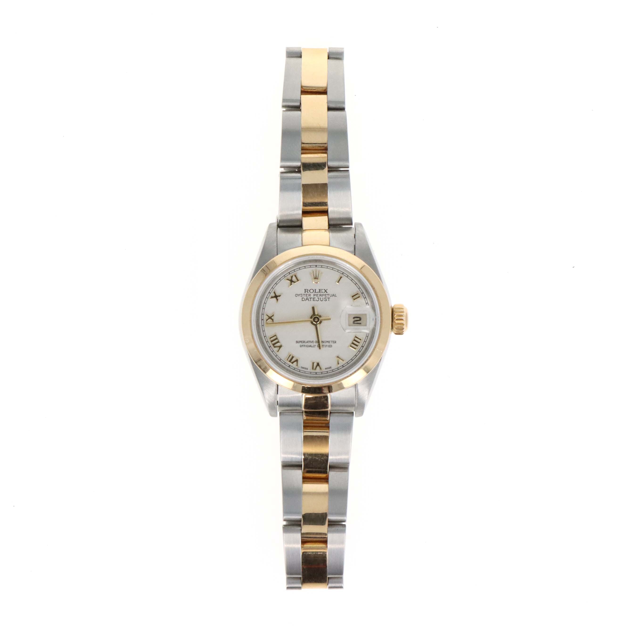 Rolex Datejust 26MM Two Tone 79163 Ivory Pyramid Roman Numeral Dial - Queen May