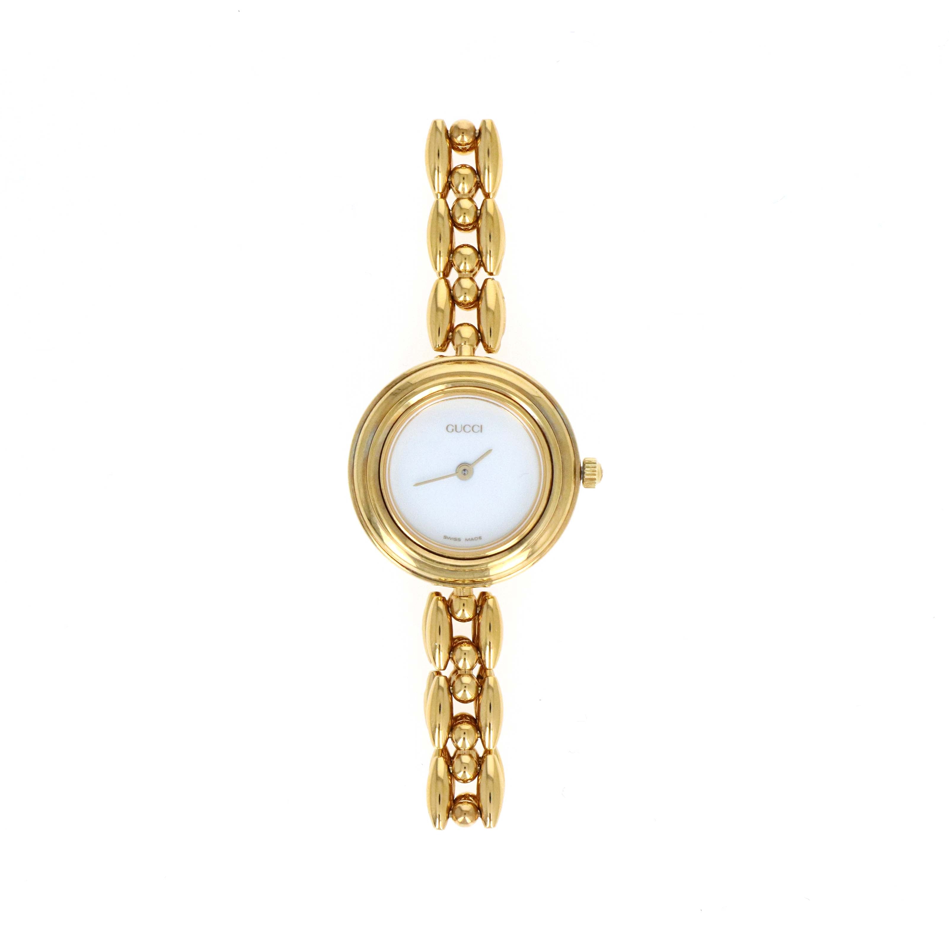 Vintage Gucci Interchangeable Bezel Watch Link Bracelet - Queen May
