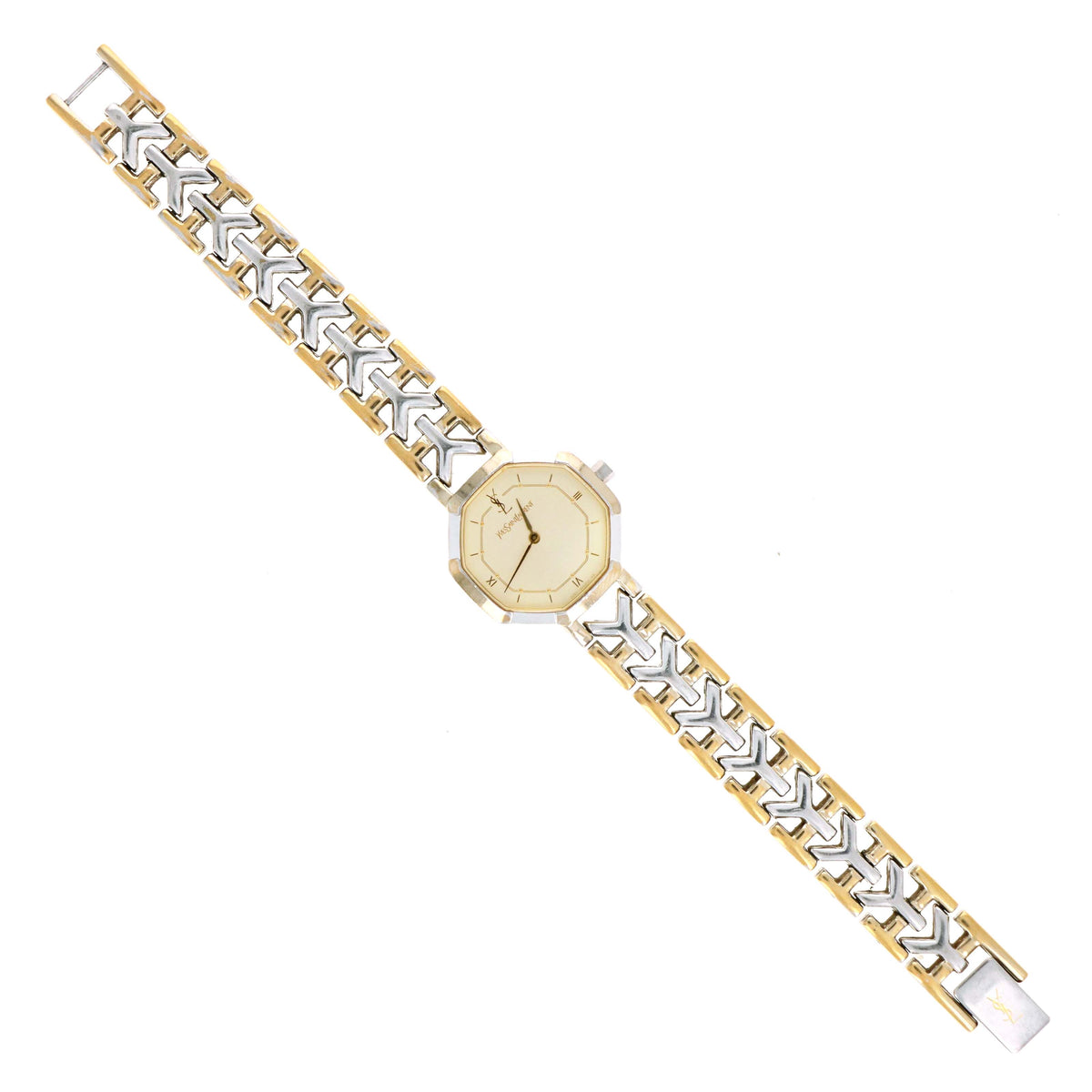 Yves Saint Laurent Octagon Two Tone Watch - Queen May