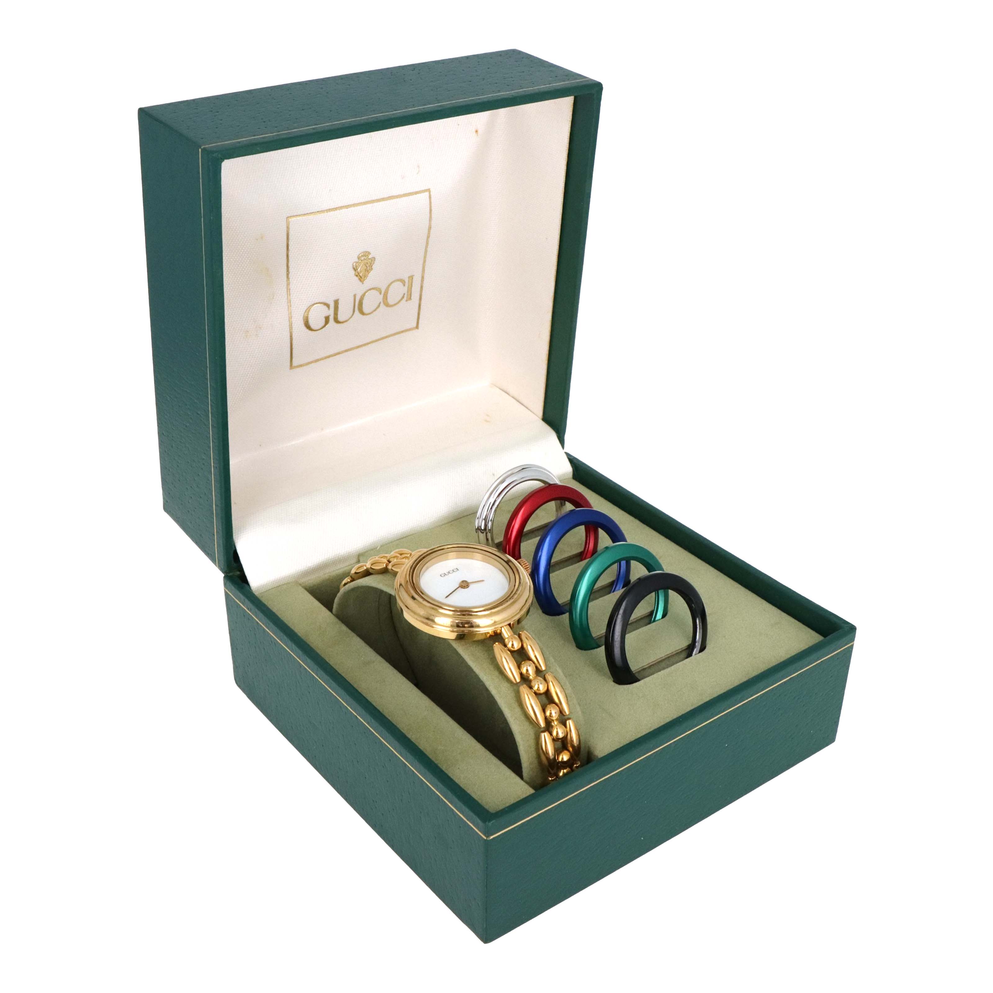 Vintage Gucci Interchangeable Bezel Watch Link Bracelet - Queen May