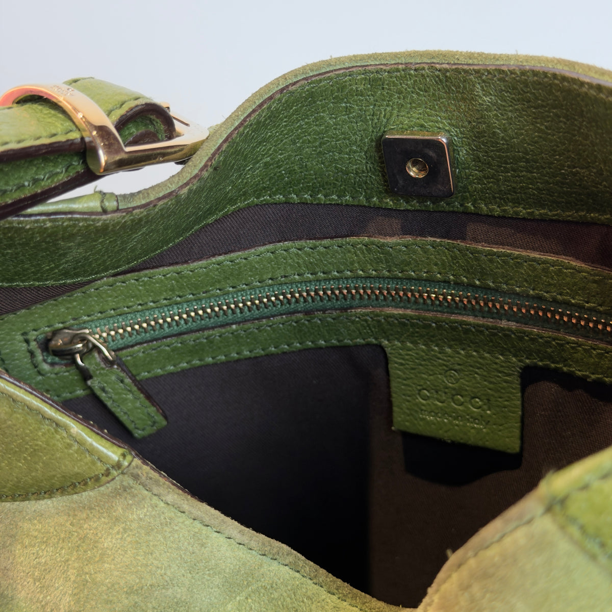 Gucci Suede Horsebit Hasler Hobo Bag - Queen May