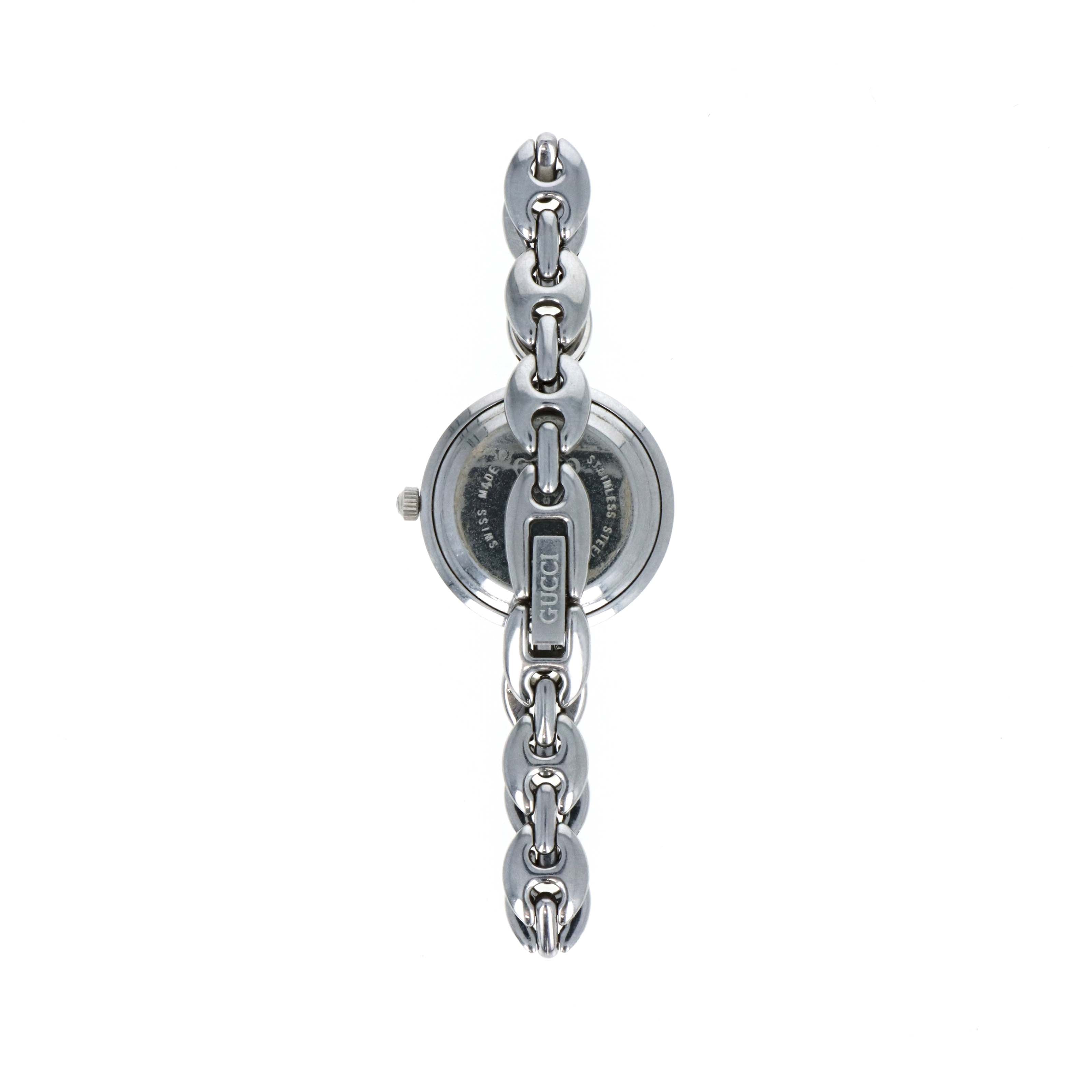 Vintage Silver Gucci Interchangeable Bezel Watch Link Bracelet - Queen May