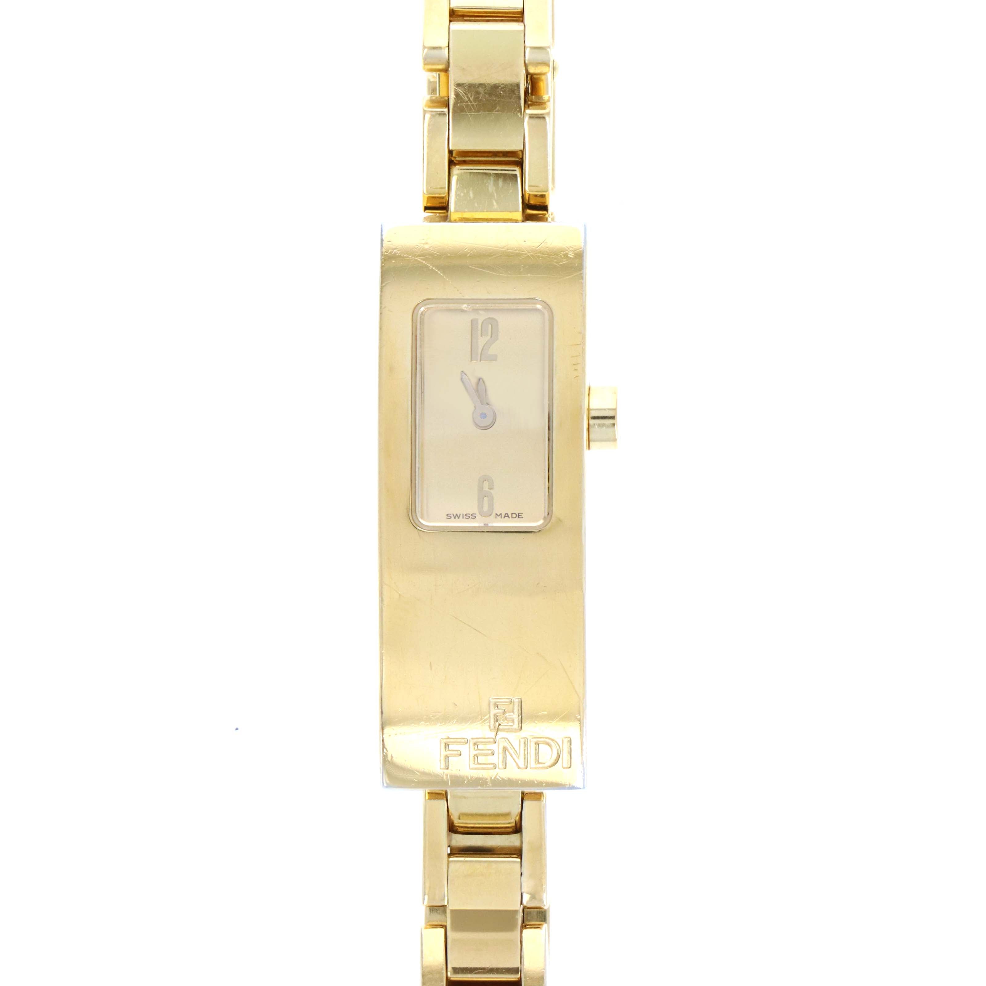 Fendi 3300L Gold Tone Ladies Watch - Queen May