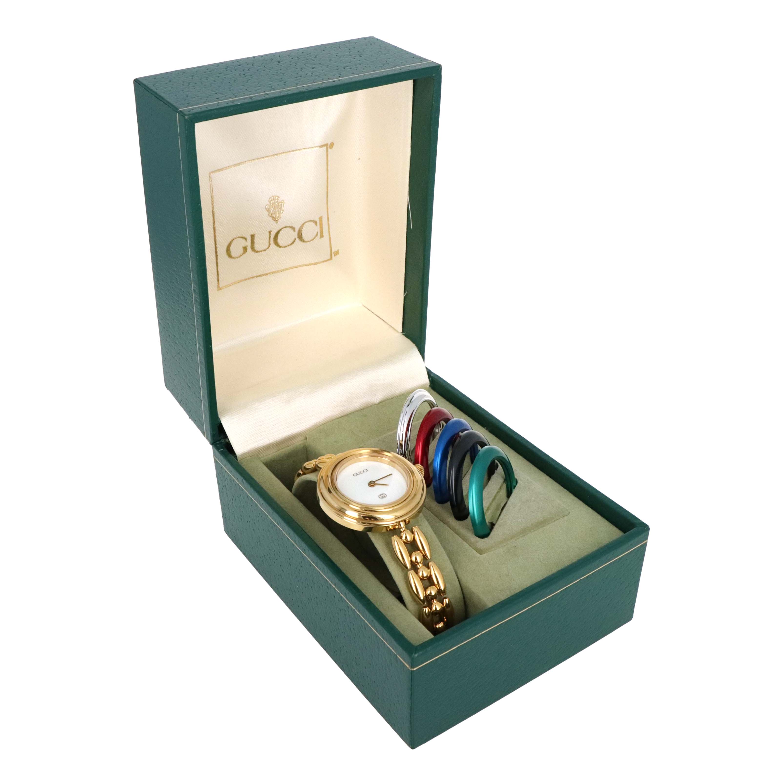 Vintage Gucci Interchangeable Bezel Watch Link Bracelet - Queen May