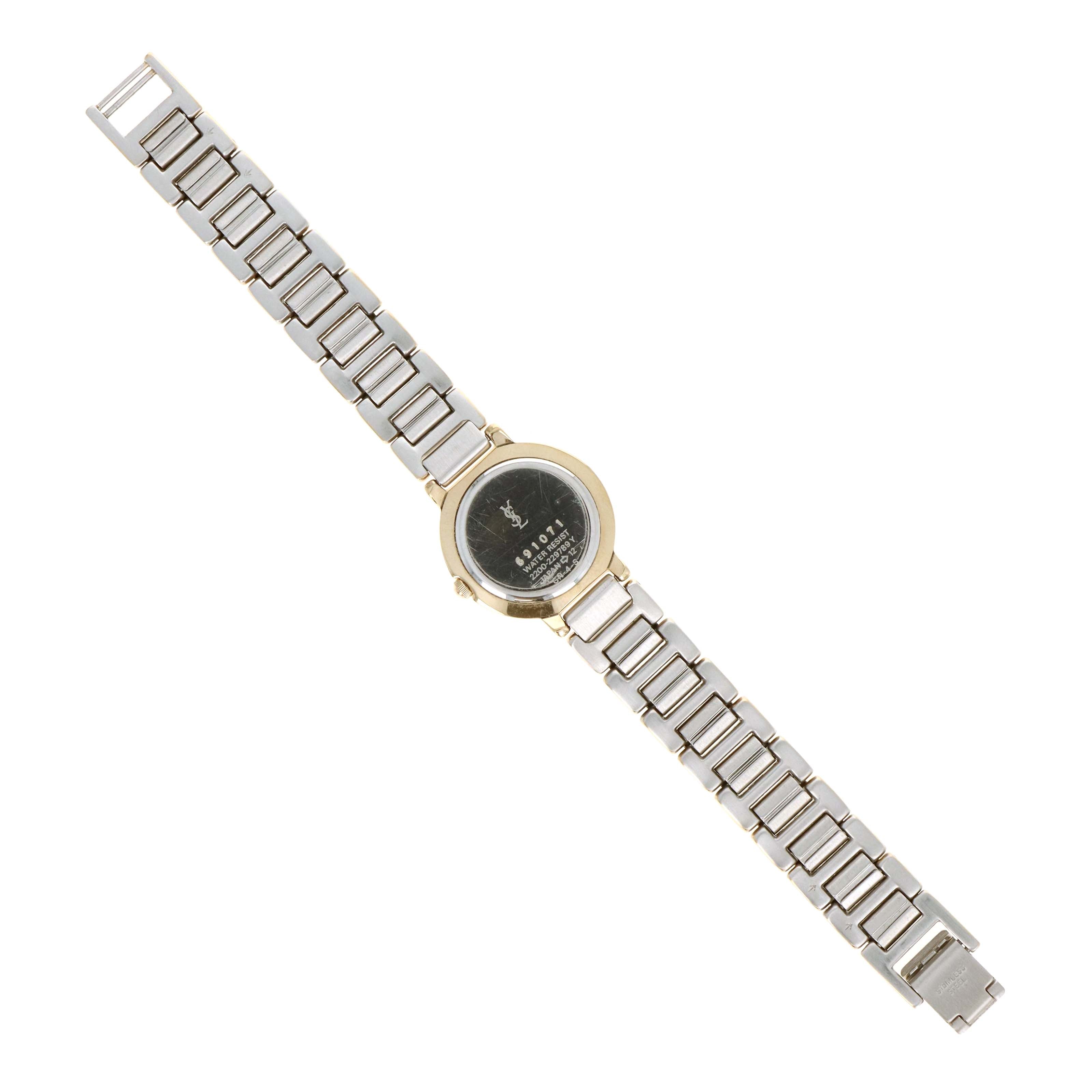 Vintage Yves Saint Laurent Two-Tone Ladies Watch Cream Dial - Queen May