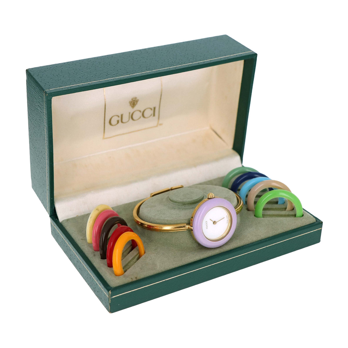 Vintage Gucci Interchangeable Bezel Bangle Watch
