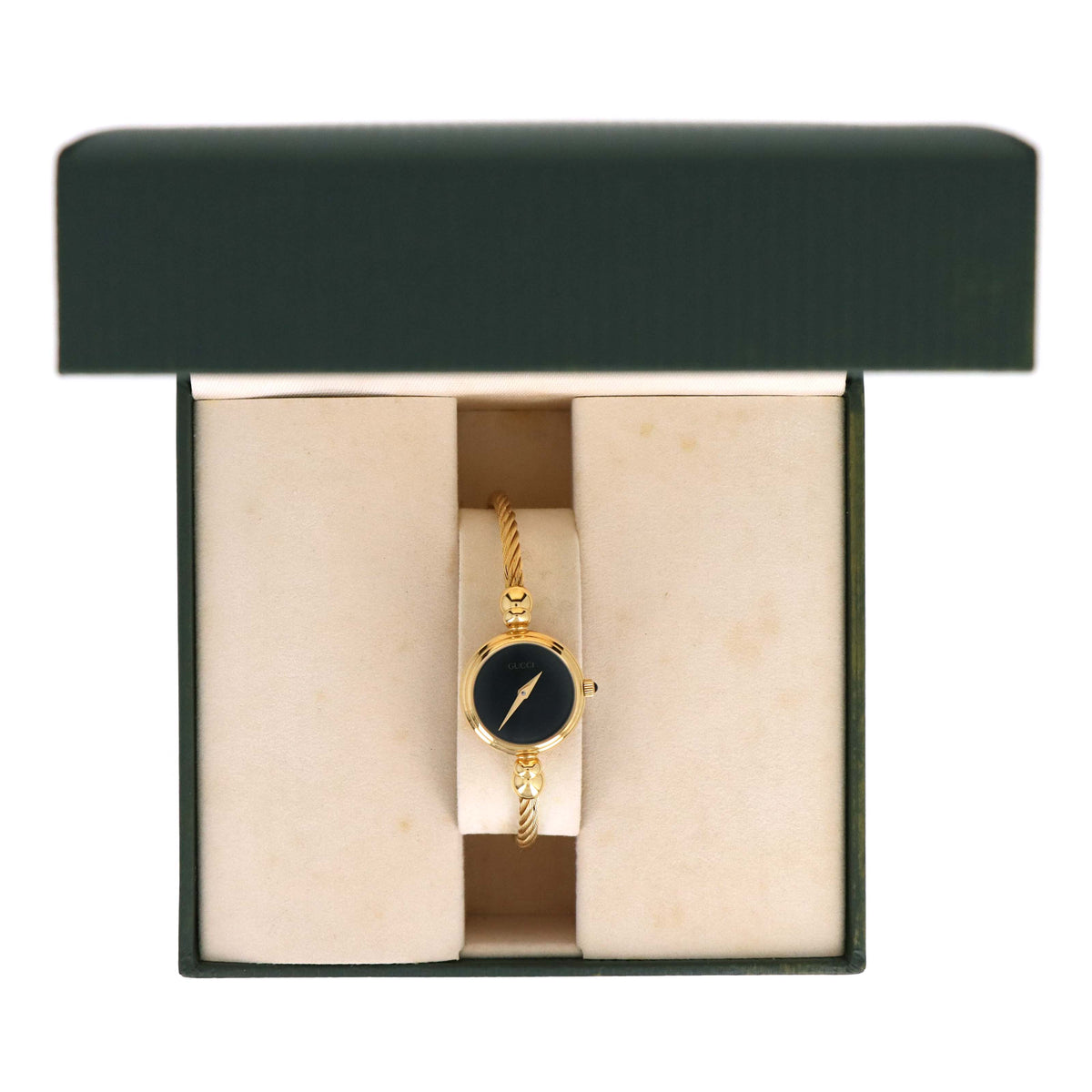 Gucci 20mm Black Dial Rope Bangle Watch - Queen May