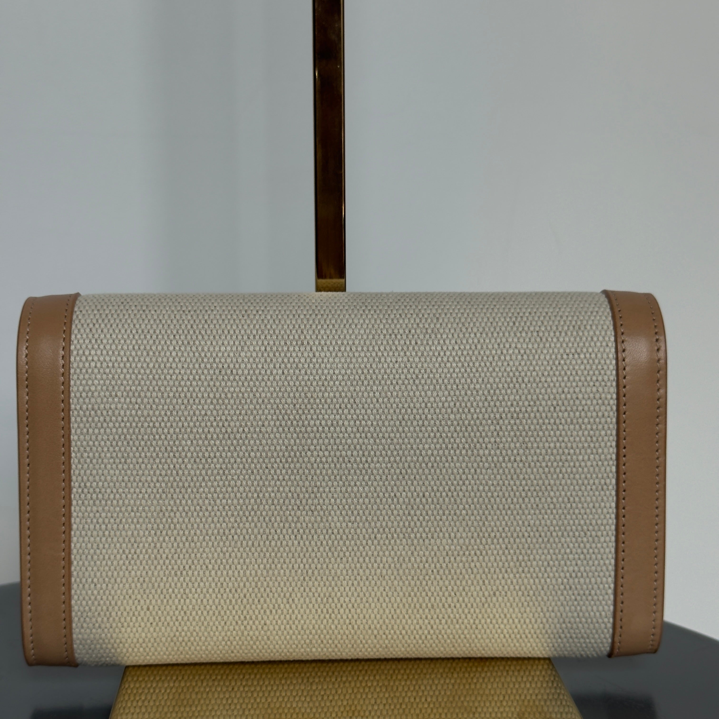 Saint Laurent Natural Le Maillon Canvas Wallet on Chain - Queen May