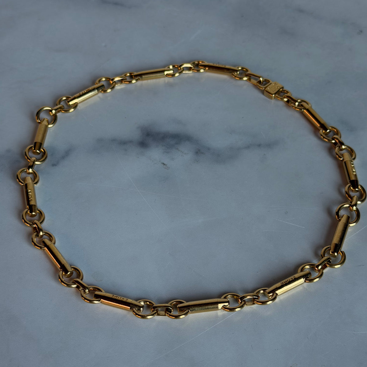 Vintage Celine Horsebit Gold Plated Necklace