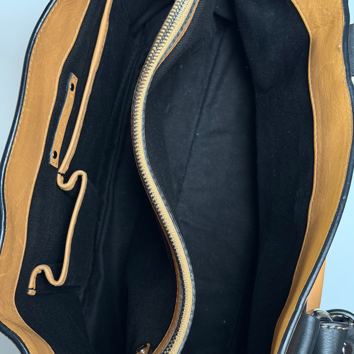 Vintage Celine Leather Boogie Bag Tan
