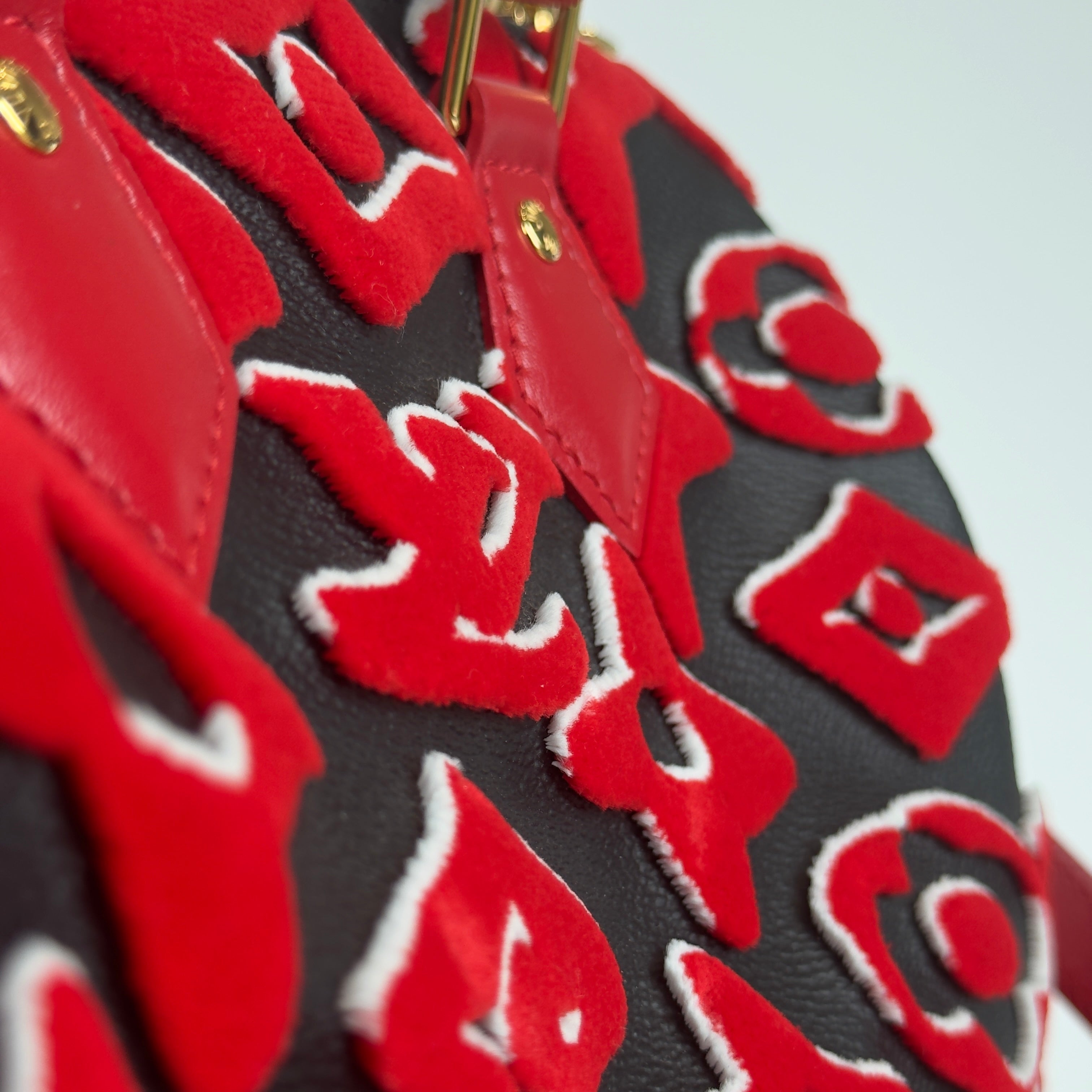 Louis Vuitton x Urs Fischer Tufted Speedy Bandouliere 25 Red and Black - Queen May