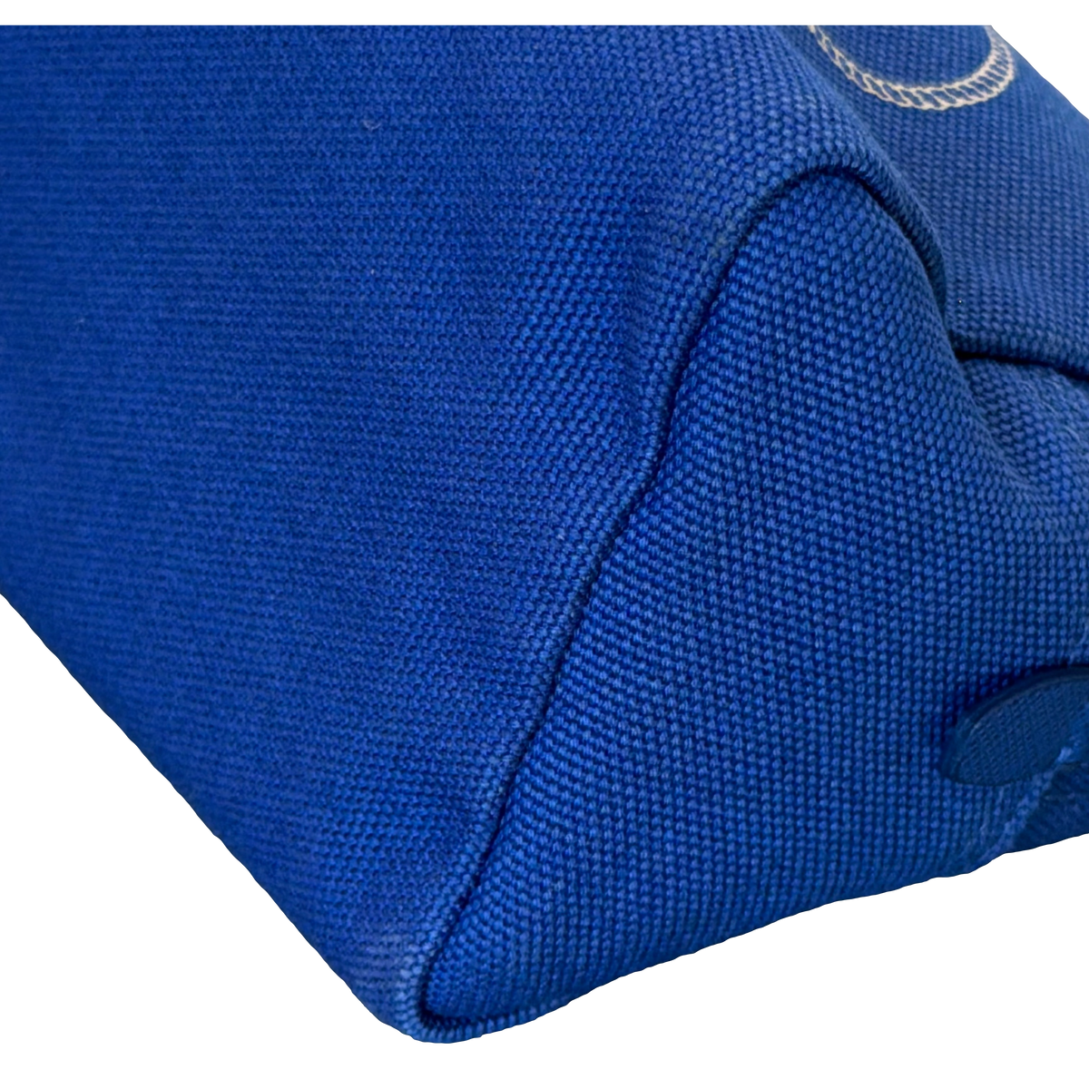 Prada Blue Logo Canvas Cosmetic Pouch
