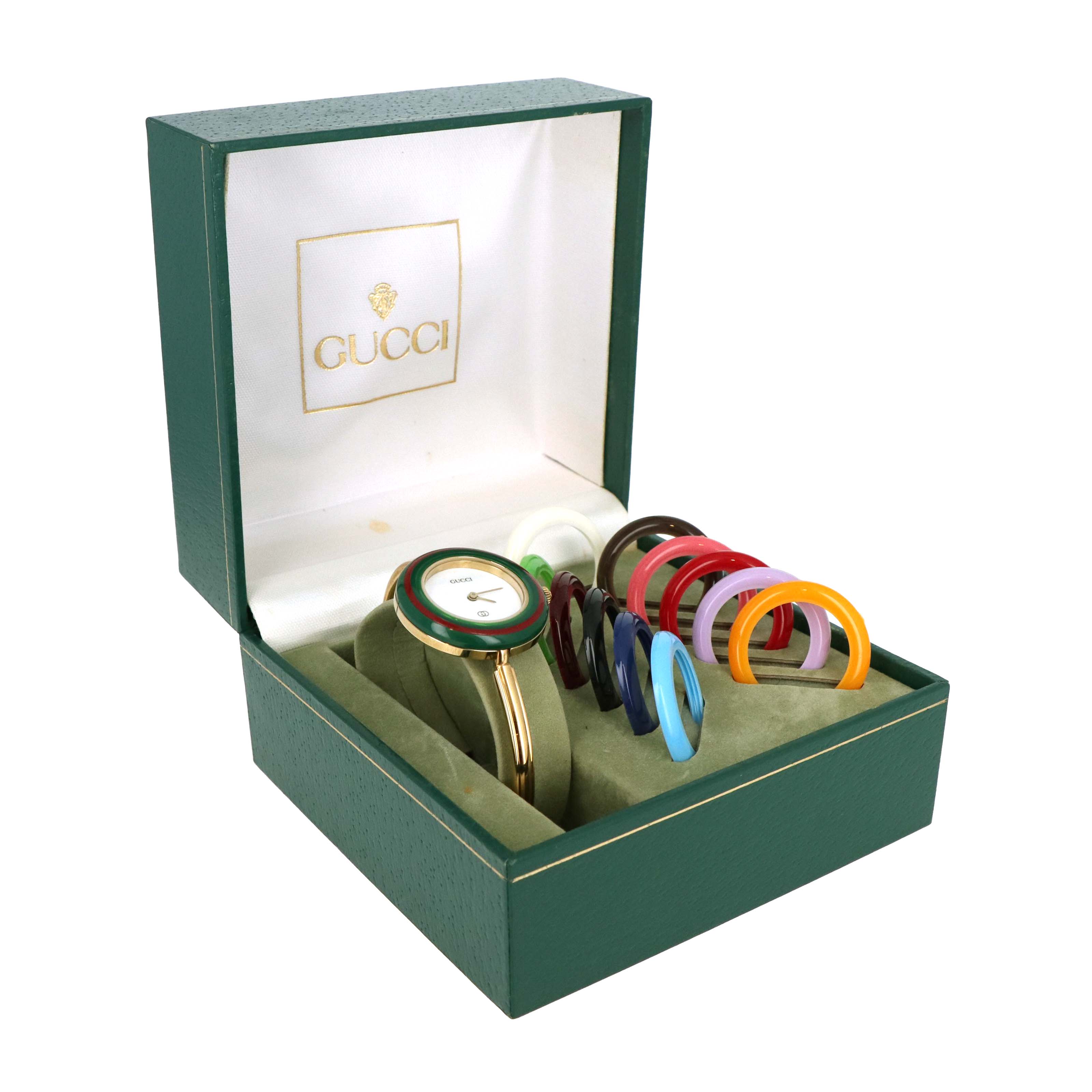 Vintage Gucci Interchangeable Bezel Bangle Watch